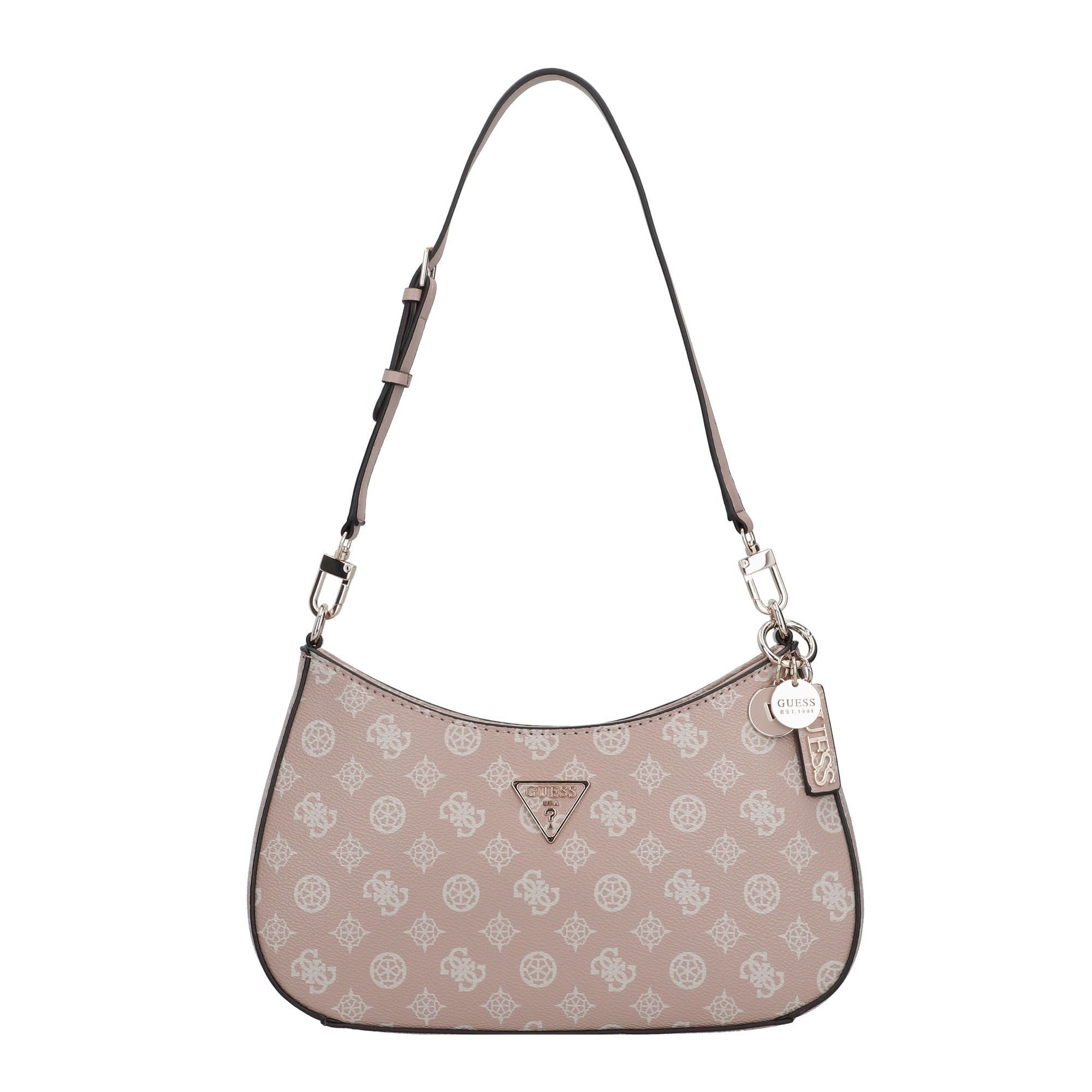 Guess Schultertasche Noelle, Polyurethan light rose logo