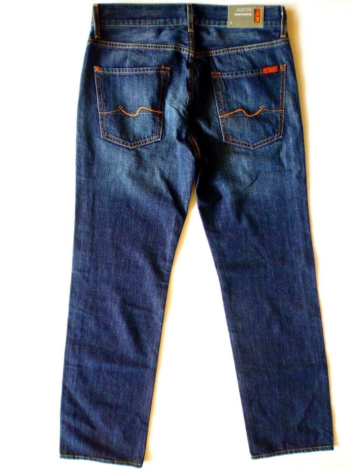 mankind Austyn For Mankind all Blau Herren All 5-Pocket-Jeans Jeanshose, ausgewaschen 7 for 7 Dunkel