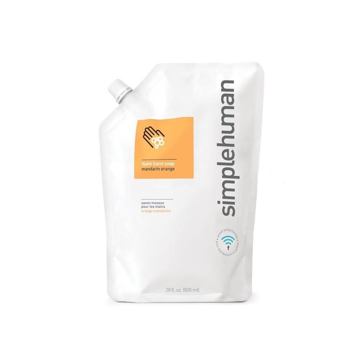 simplehuman Flüssigseife Schaum-Handseife Orange 828 ml, besonders geeignet für Schaum-Seifenspender von simplehuman