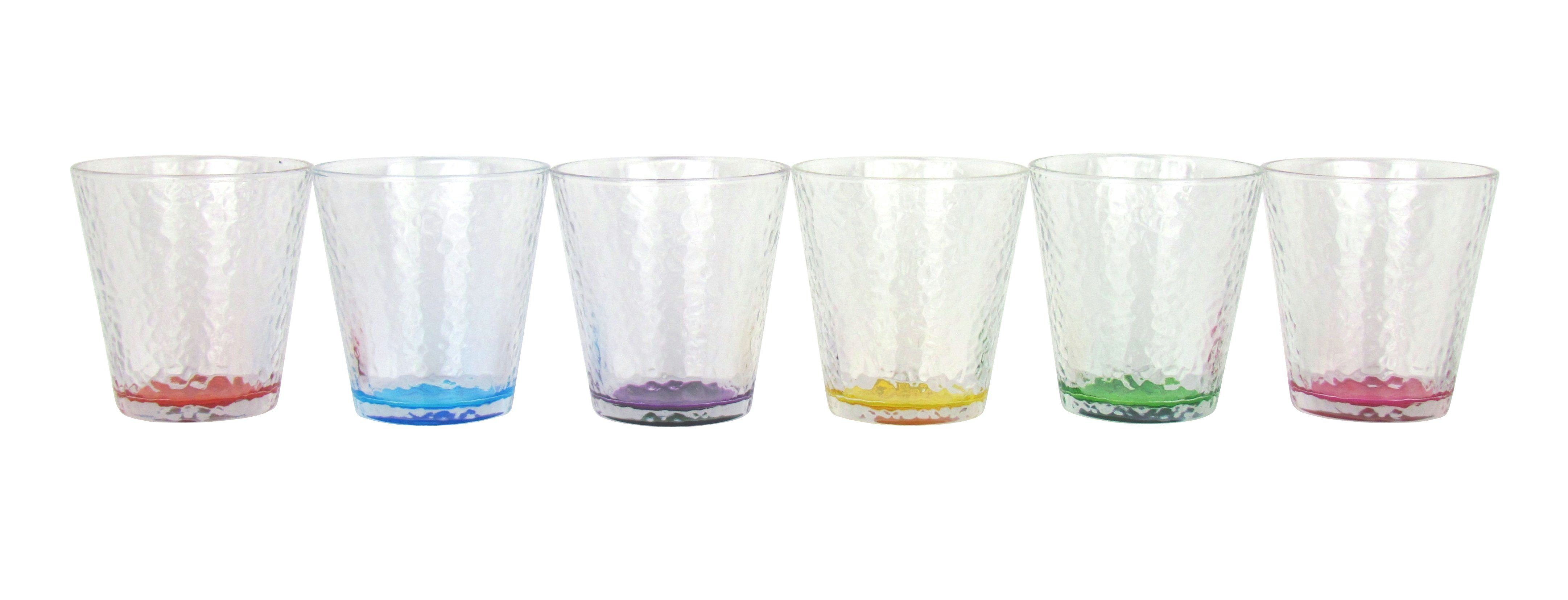 Vivalto Стекло-Set Fassungsvermögen 310 ml, farbig Color, Retro Design