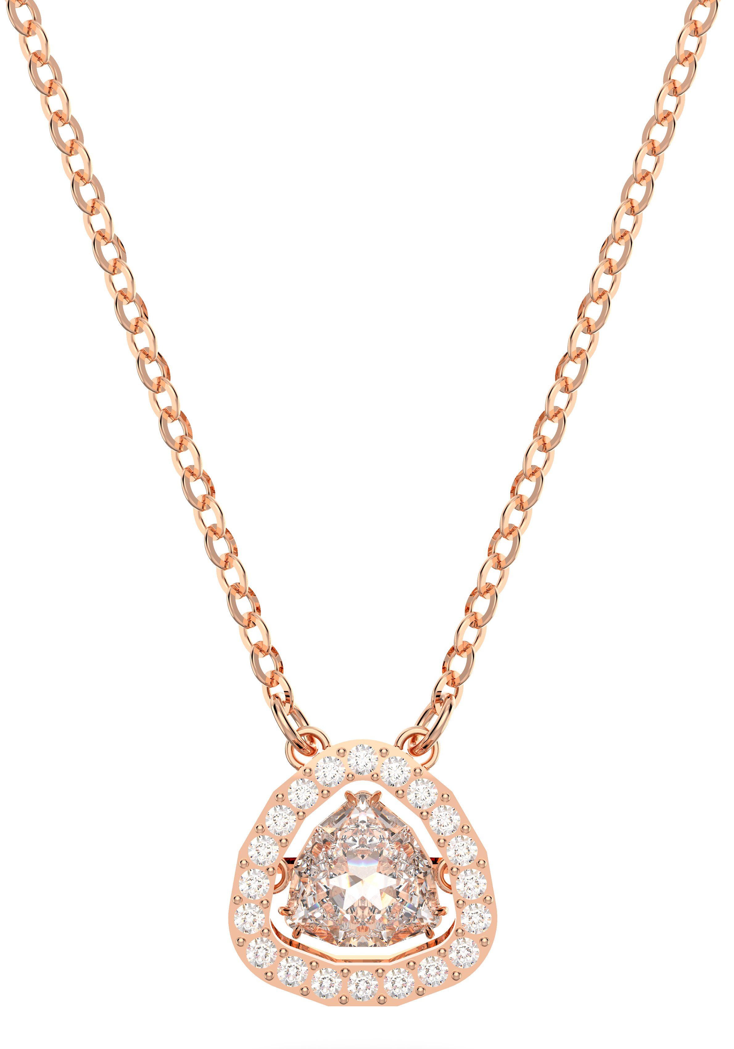 Swarovski Kette mit Anhänger Millenia Anhänger, Weiß, Roségold-Legierungsschicht, 5640292, mit Swarovski® Kristall