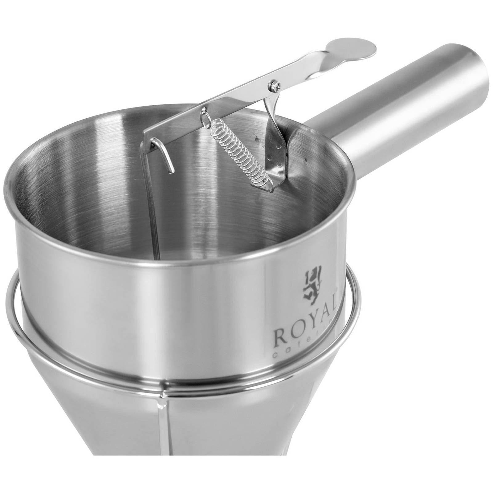 Royal Catering Trichter Fülltrichter 1,2 l Gebäckfüller 8 mm Likörtrichter Edelstahl Gastro