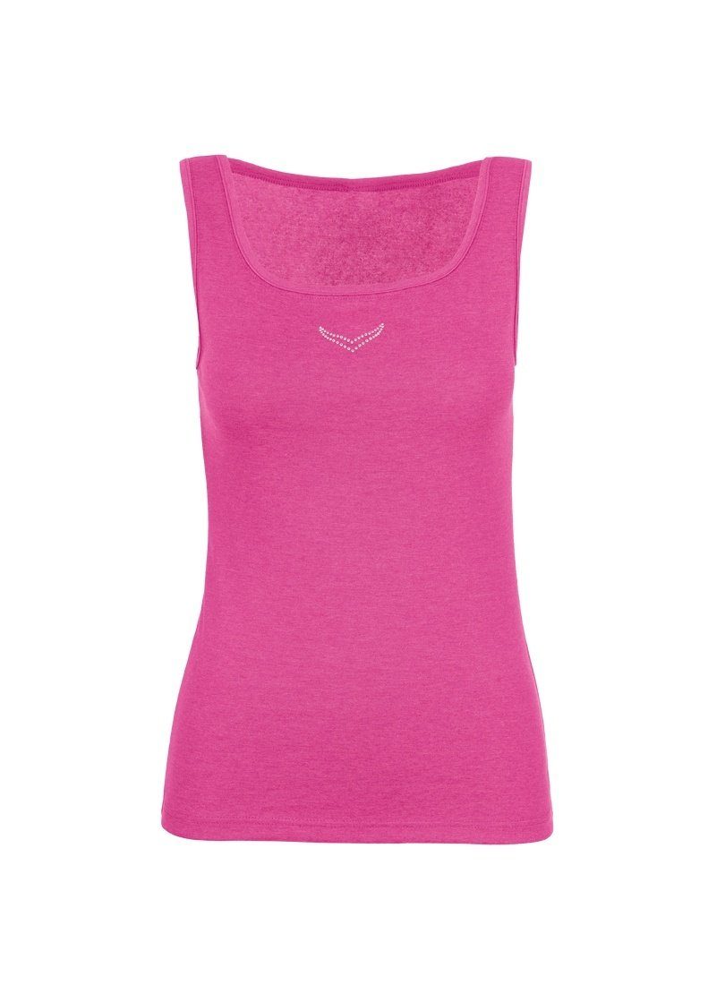 Trigema Tanktop TRIGEMA Trägershirt mit Kristallsteinen (1-tlg) günstig online kaufen