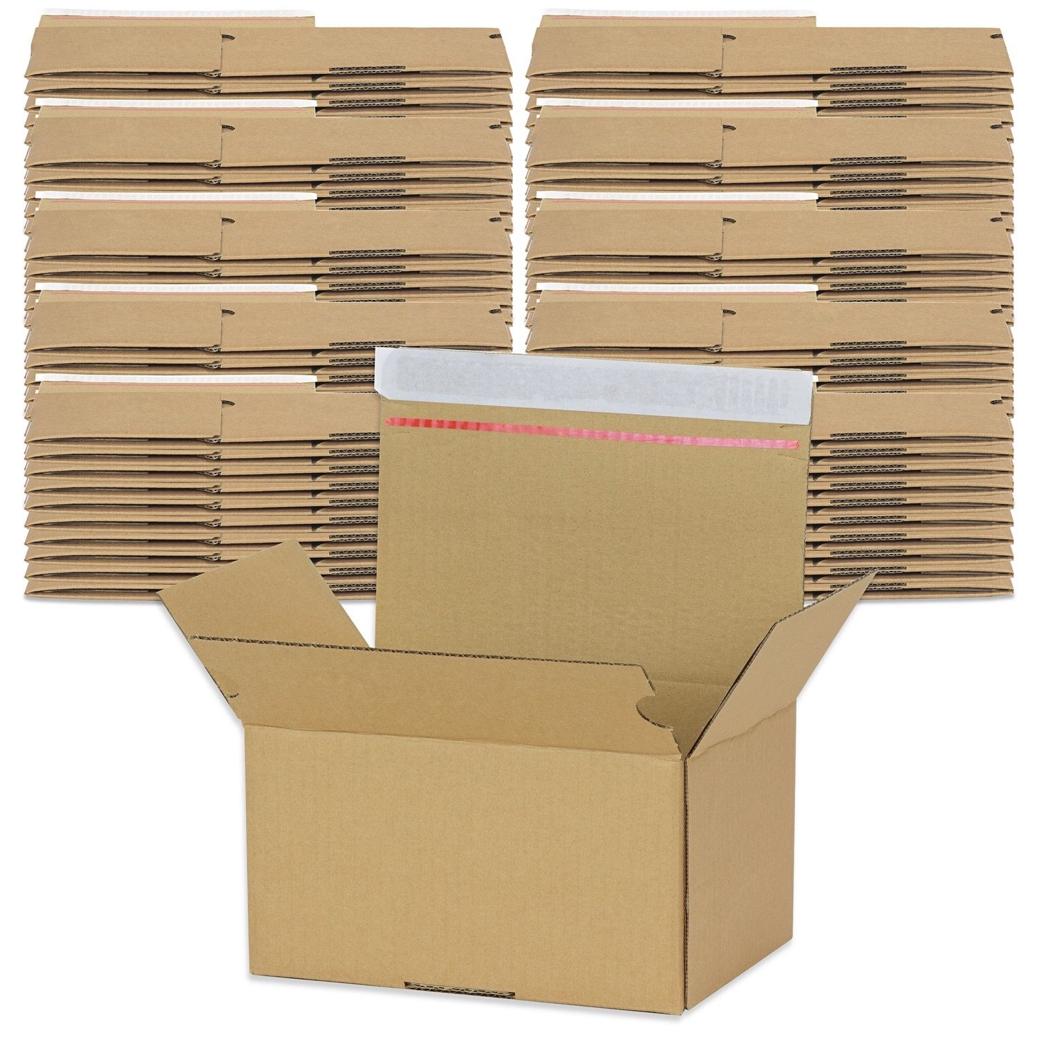 Oputec Versandkarton 100x Automatikkarton AK-35 Blitzboden selbstklebend 213x153x109 mm