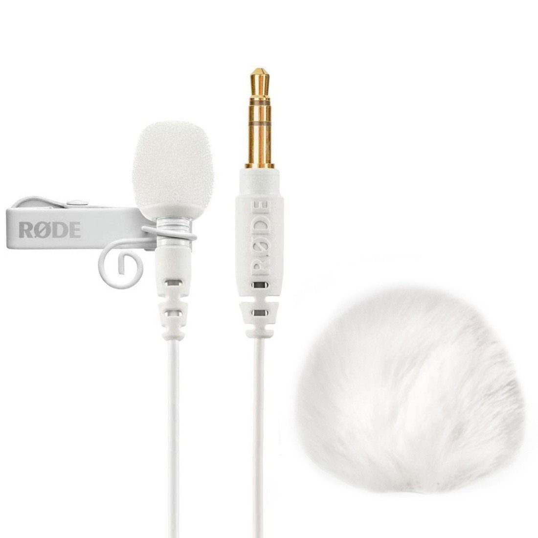 RODE Microphones Mikrofon Rode Lavalier GO Weiss Mikrofon mit Windschutz Weiss