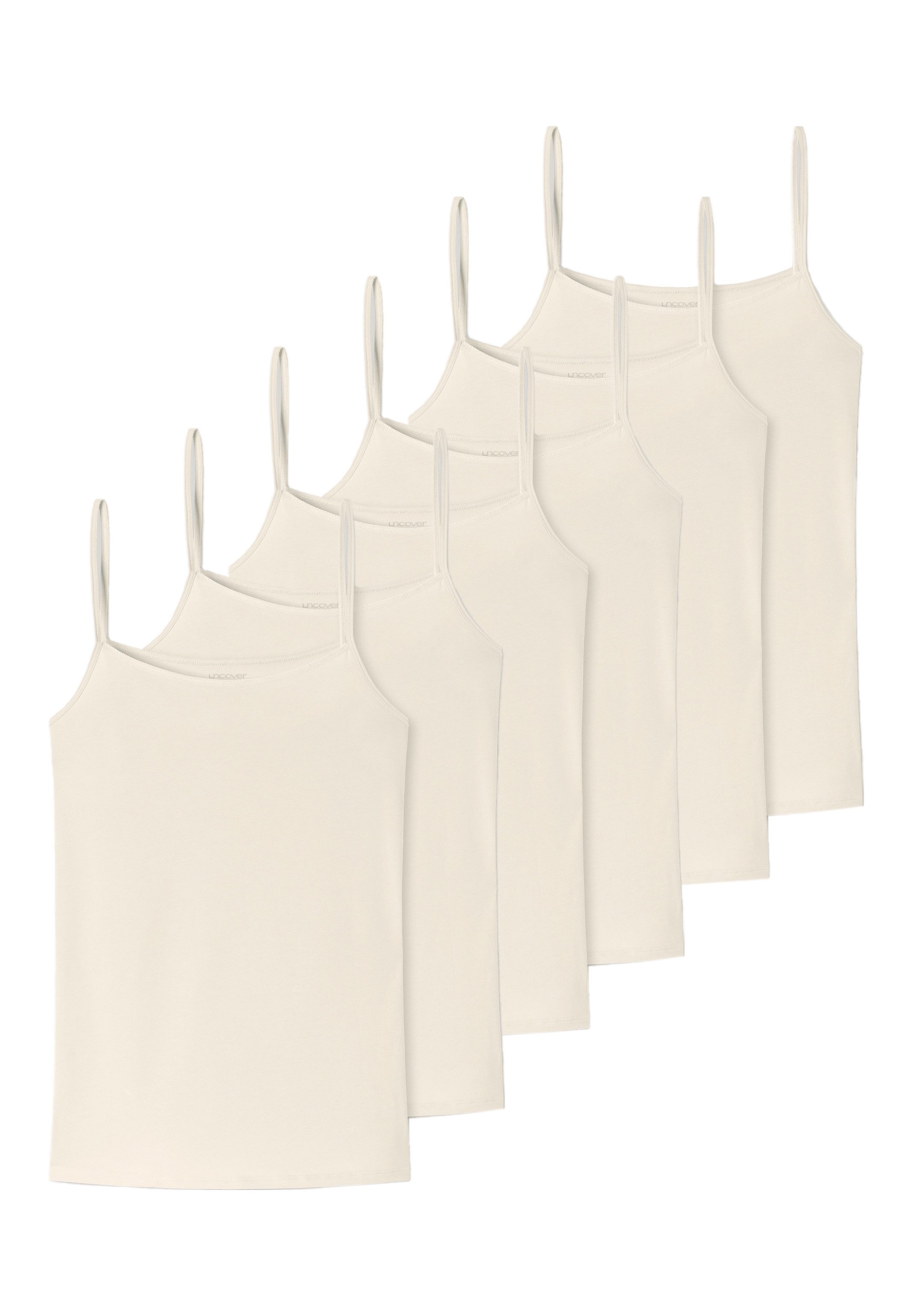 uncover by SCHIESSER Unterhemd 6er Pack Bamboo Cotton (Spar-Set, 6-St) Spaghetti Top - Baumwolle - Atmungsaktiv - Hochwertig verarbeitet