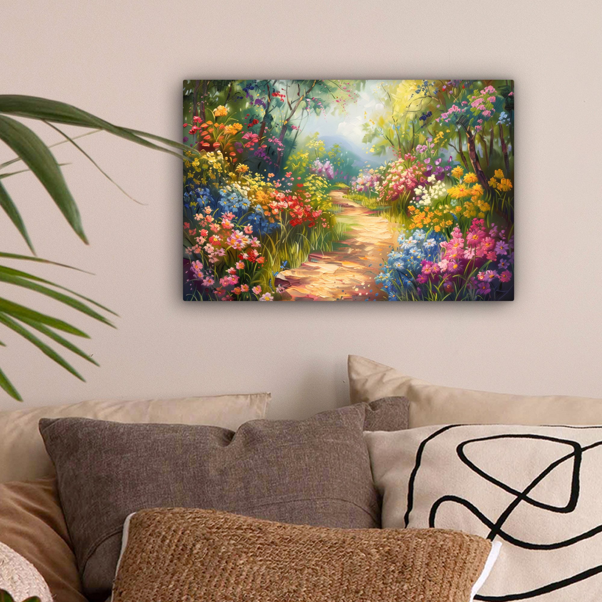 OneMillionCanvasses® Leinwandbild Natur - Landschaft - Blumen - Farbenfroh, günstig online kaufen