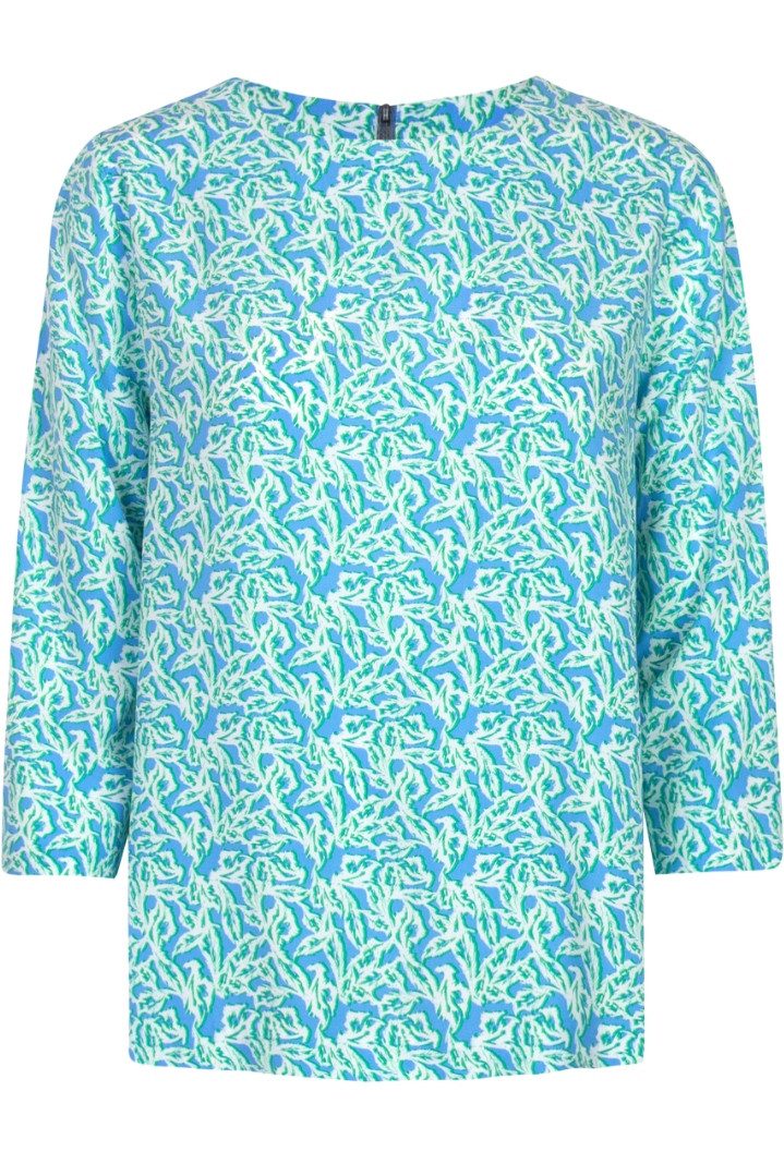 Trachtenshirt Blusenshirt - ENIE - hellblau/spring green
