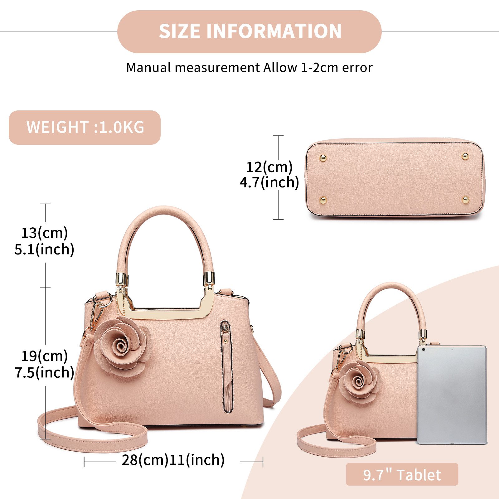 Miss Lulu Handtasche Damen Blumen-Design Henkeltasche aus Kunstleder Elegan günstig online kaufen