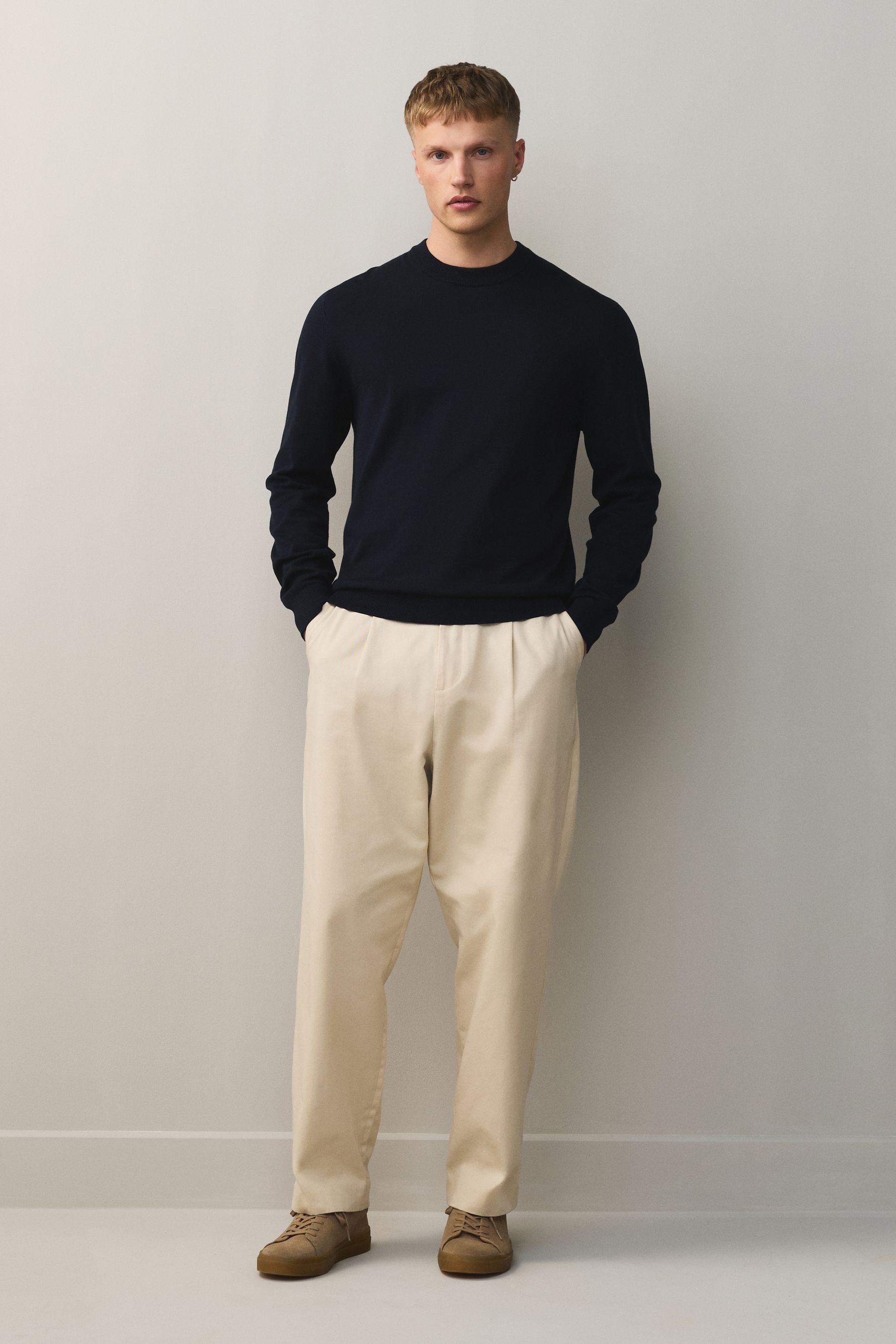 Next Strickpullover Regular Fit Rundhals-Pullover, 2er-Pack (2-tlg)