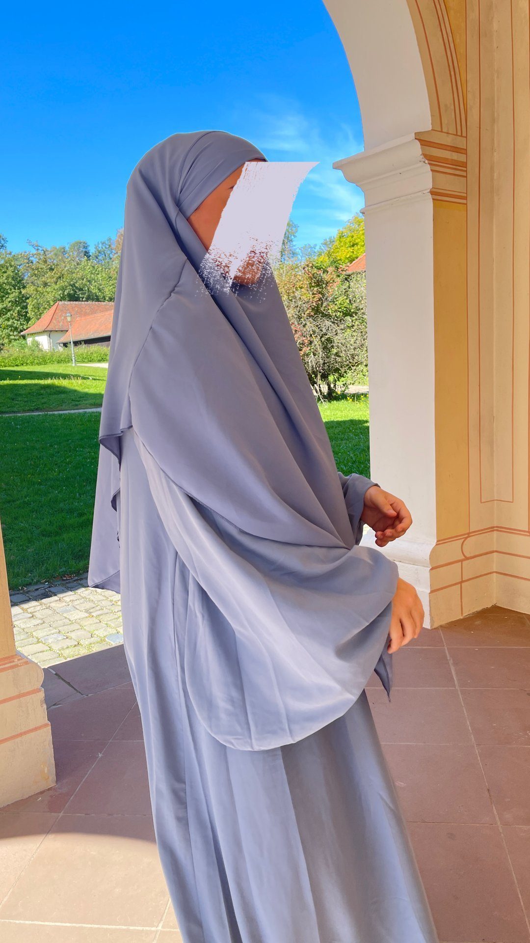 Kopftuch Medina Blau einlagig Seide aus HIJABIFY Khimar Pastel