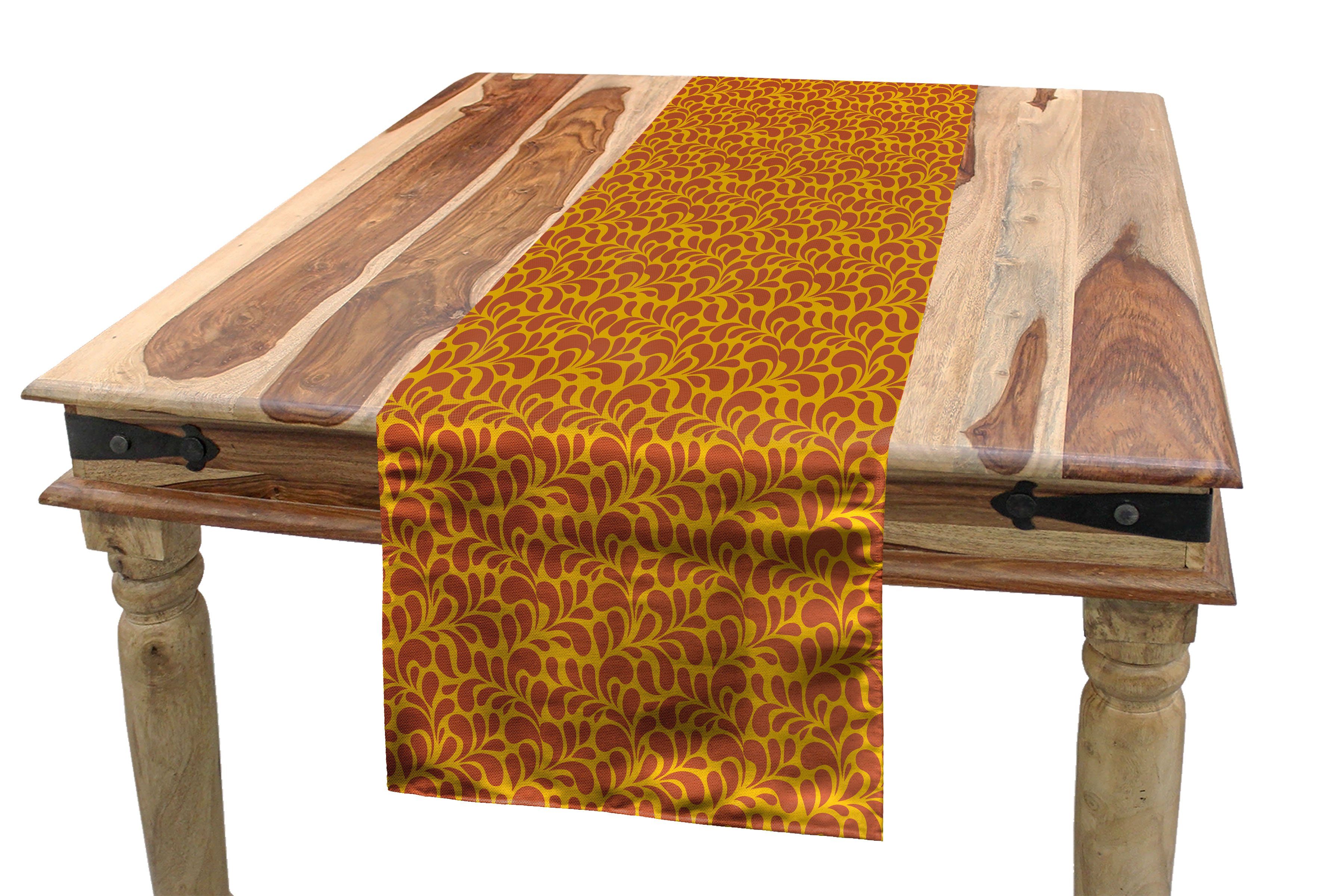 Tischläufer, Rechteckiger Küche Esszimmer Herbst Dekorativer geformte Blattmotive Abakuhaus Tischläufer Pflanze