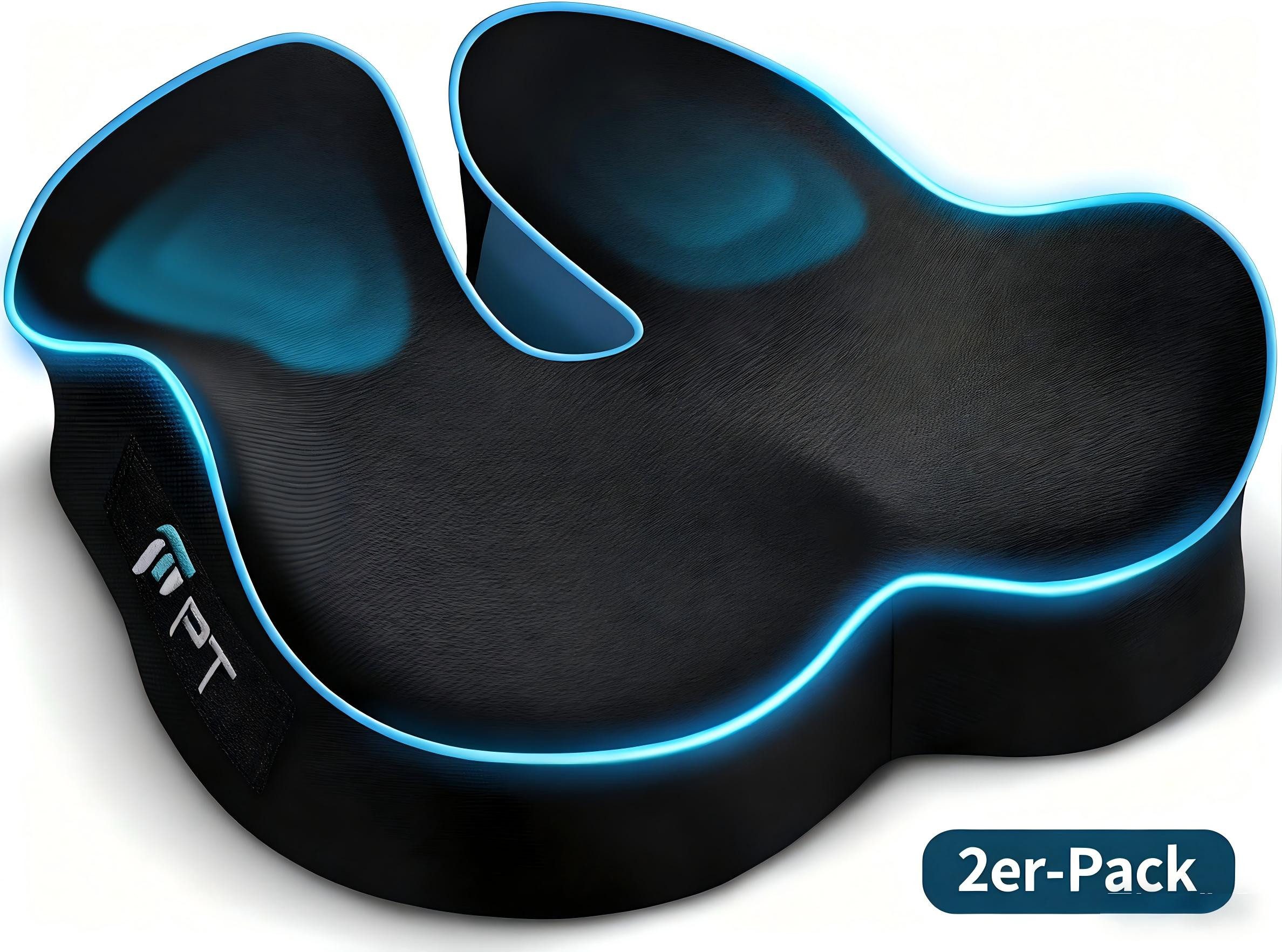 POPOLIC Sitzkissen Ergonomisches Sitzkissen für Bürostuhl & Autositz, Sitzkissen, Sitzkeilkissen Entlastet, Erhöht Sitzkomfort