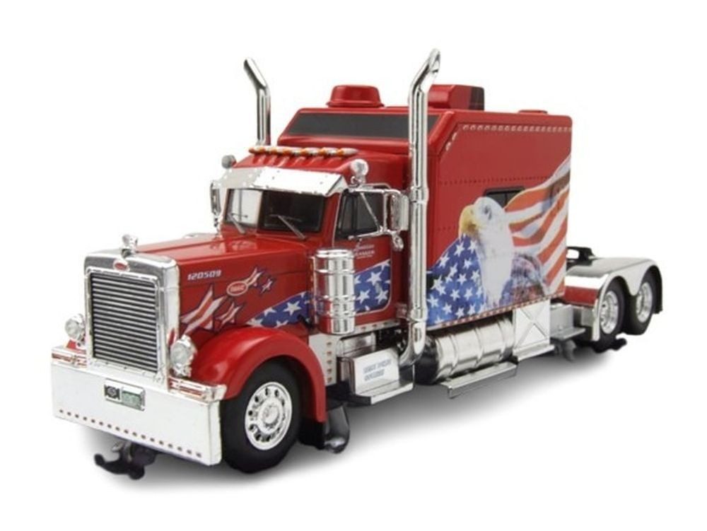 ixo Models Modellauto Peterbilt 379 Custom Zugmaschine 2002 rot, Maßstab 1:64