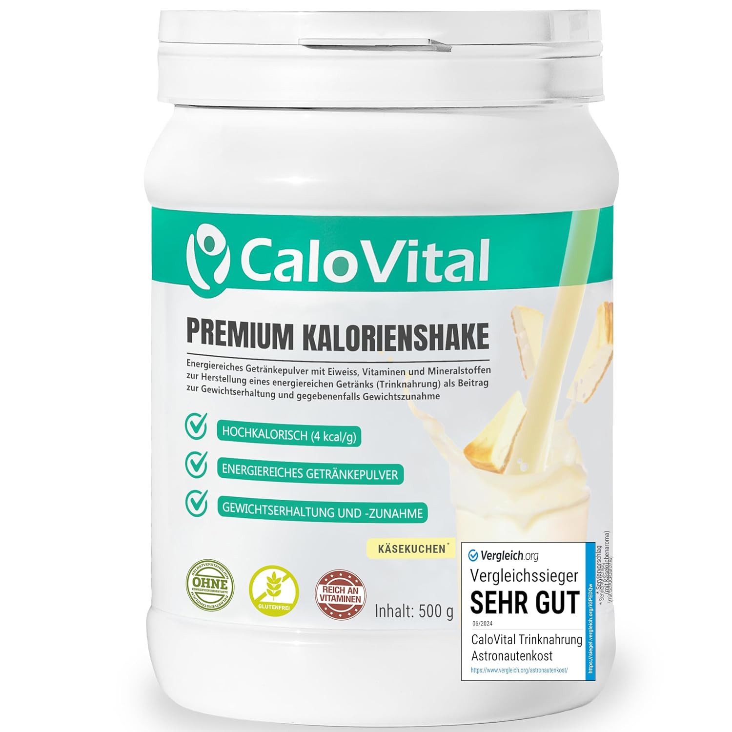 CaloVital Zunehmen hochkalorische Trinknahrung Gewichtszunahme CaloVital 500g Pulver, 1,00 St.