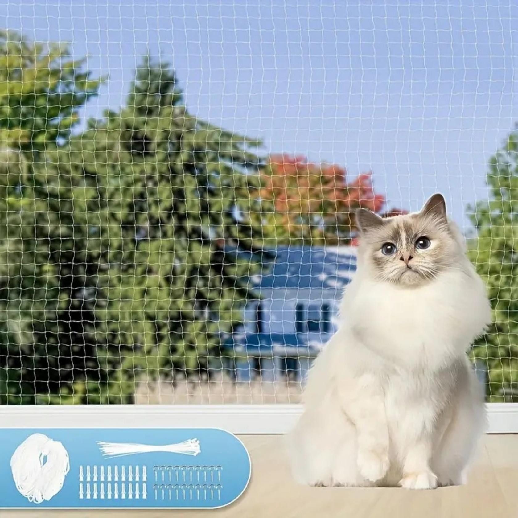 Coonoor Schutznetz Transparent Vogelschutznetz, Transparentes Katzenschutznetz für Katzen, BxL: 3x10 m