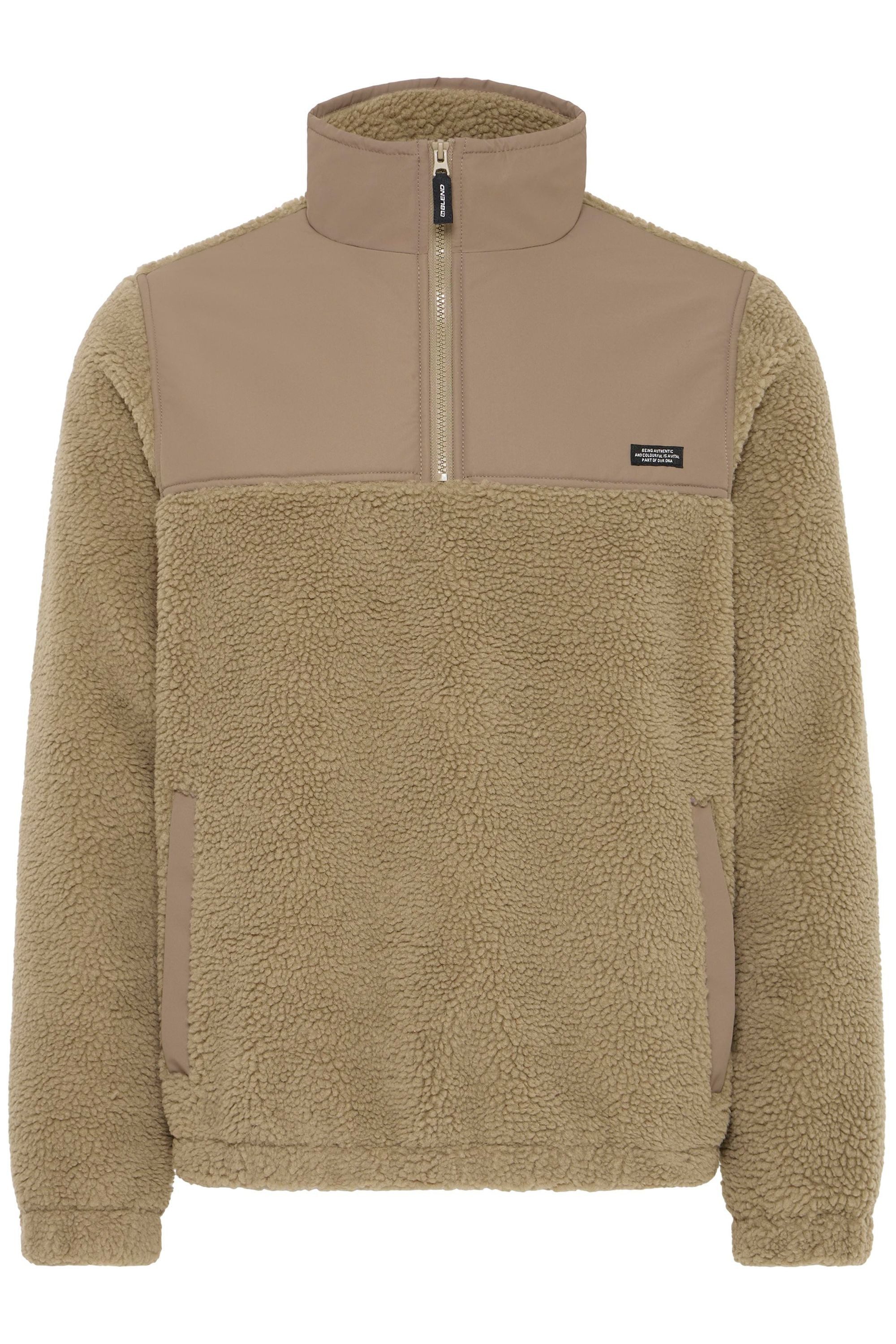 Blend Plüschjacke BHMTortex Lässiger Troyer in Teddy-Optik günstig online kaufen