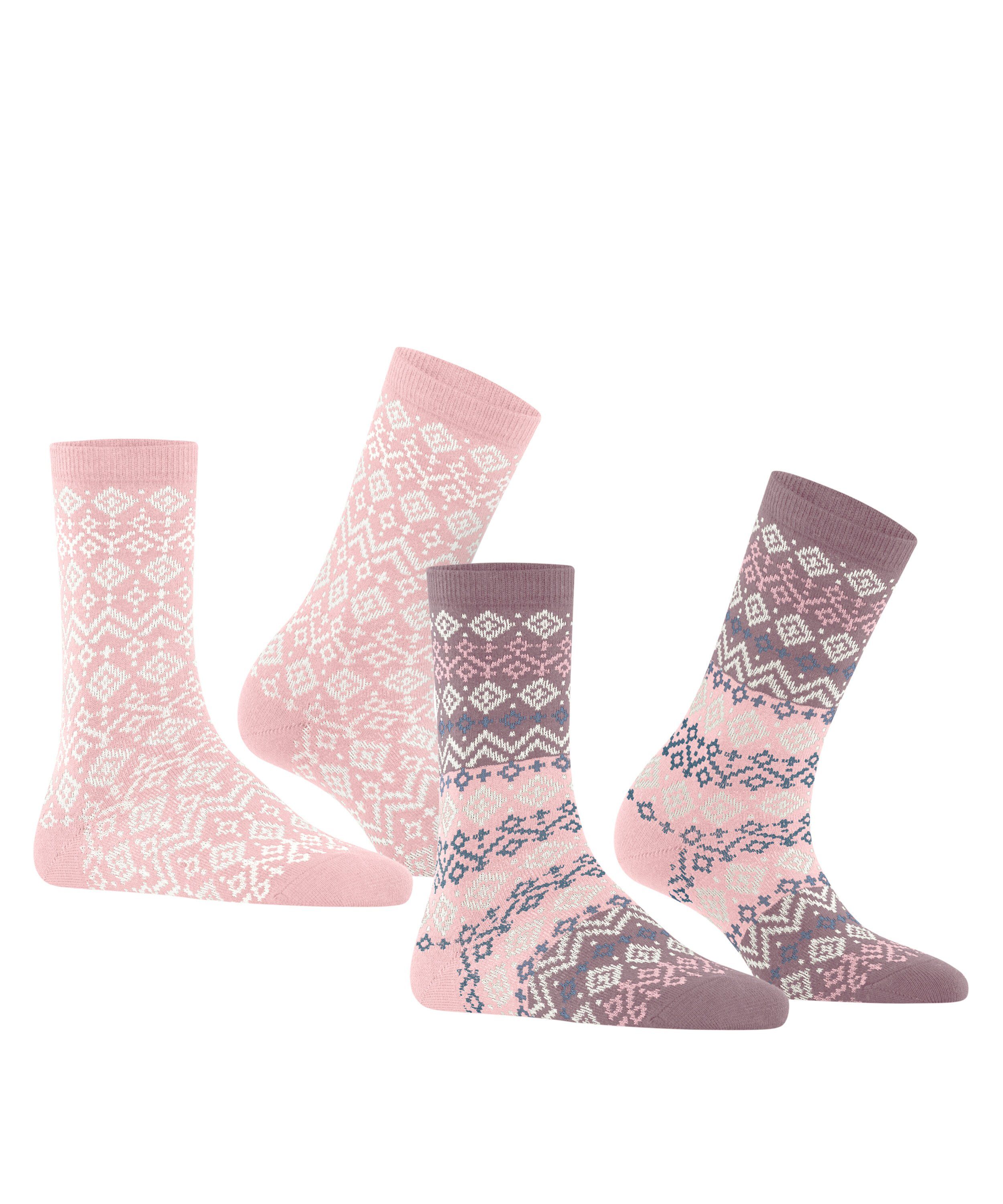 Esprit Socken Esprit Fair Isle 2-Pack Damen aus Biobaumwolle (2-Paar) aus Biobaumwolle