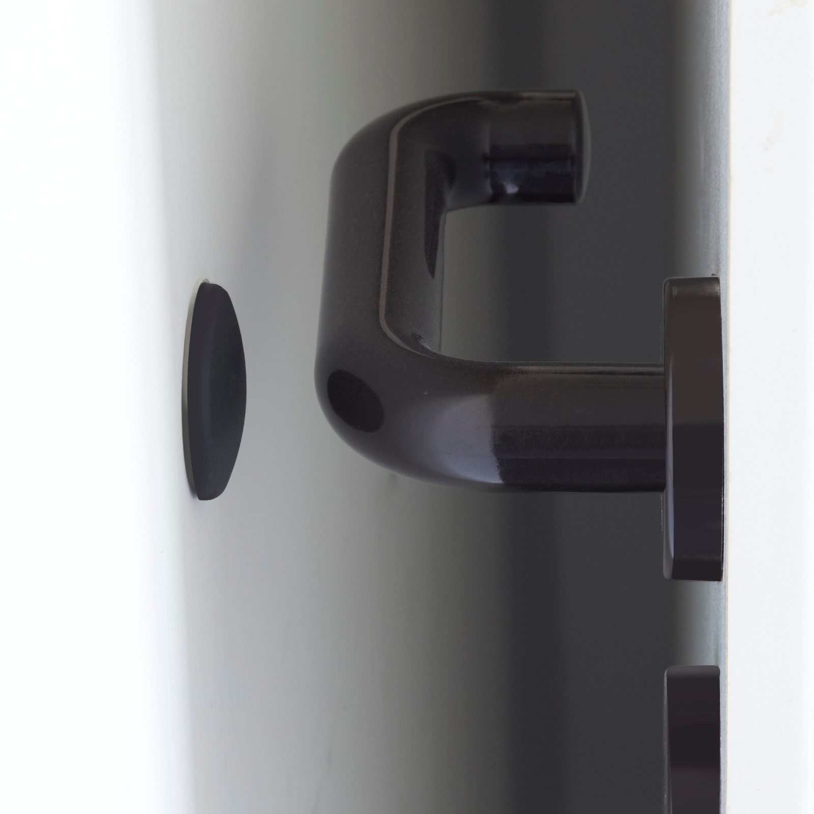 SO-TECH® Wandtürstopper Wandpuffer Türpuffer Ø 40 mm H: 9 mm (Spar-Set, 10 St), schwarz, perfekter Schutz für Wände und Möbel – Bild 4 von 5