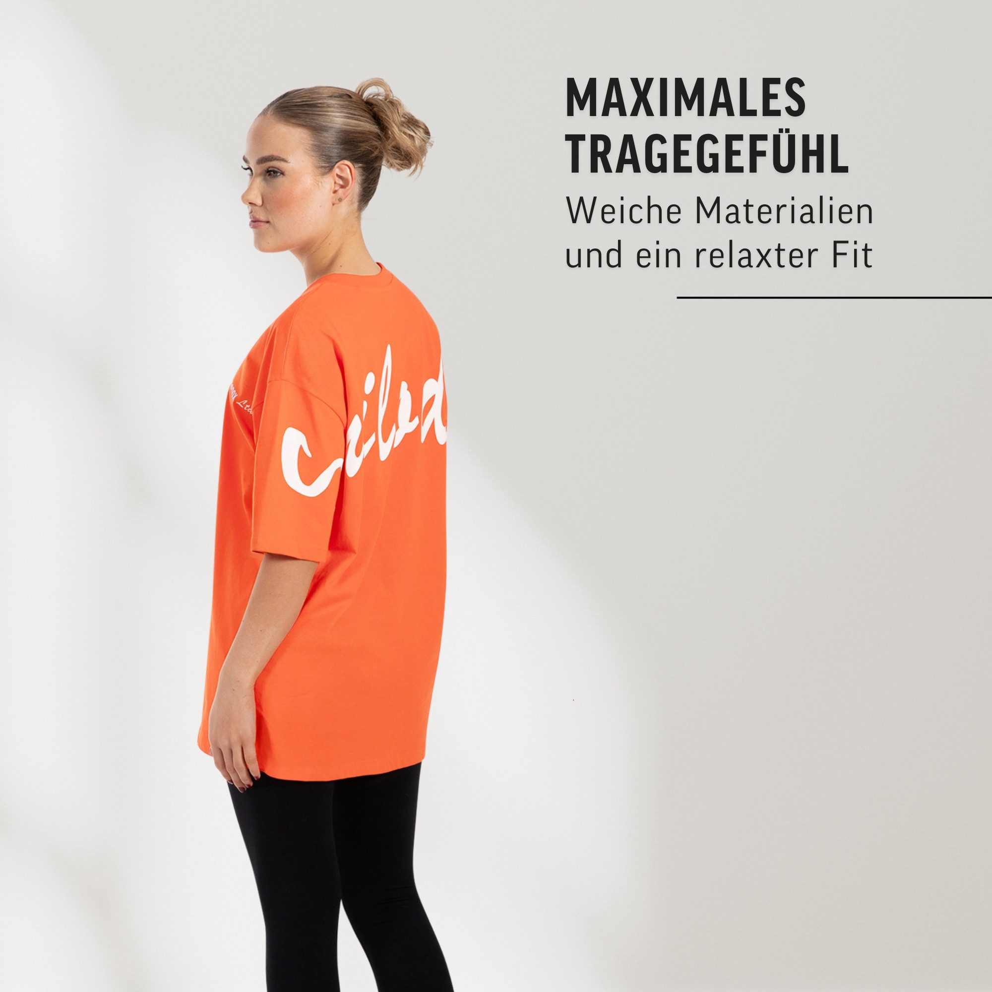 Smilodox T-Shirt Unisex Liquid Brail, Oversize Shirt großes Logo-Print, 100% Baumwolle, Atmungsaktives Funktionsshirt, locker geschnitten, Perfekter Stoff