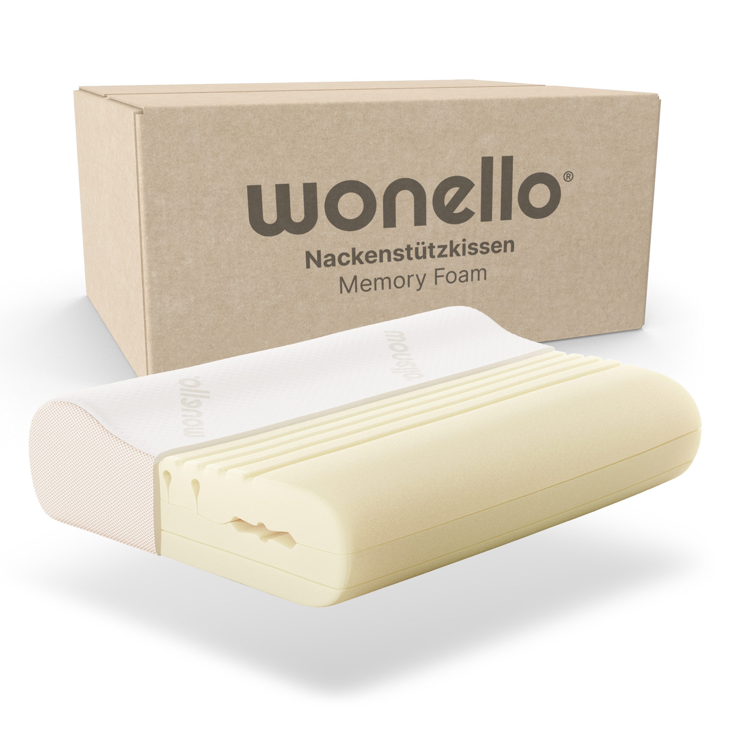 wonello Nackenstützkissen Premium orthopädisches Kissen, Füllung: Memory Fo günstig online kaufen