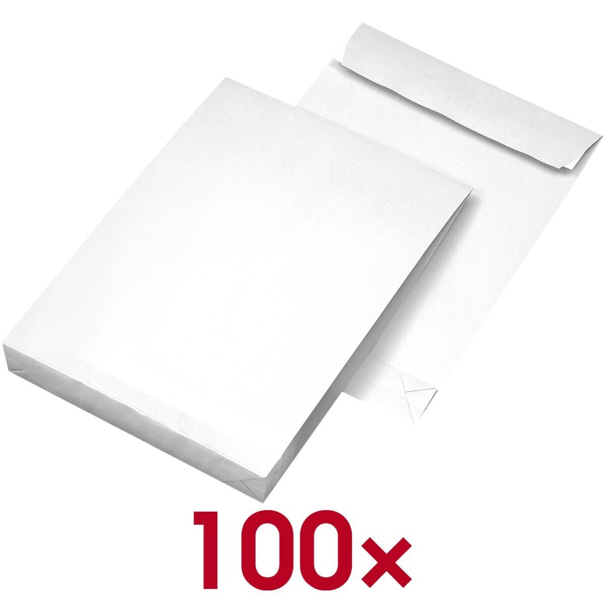 MAILMEDIA Versandtasche, DIN B4, ohne Fenster, 40 mm Seitenfalte, Haftklebung