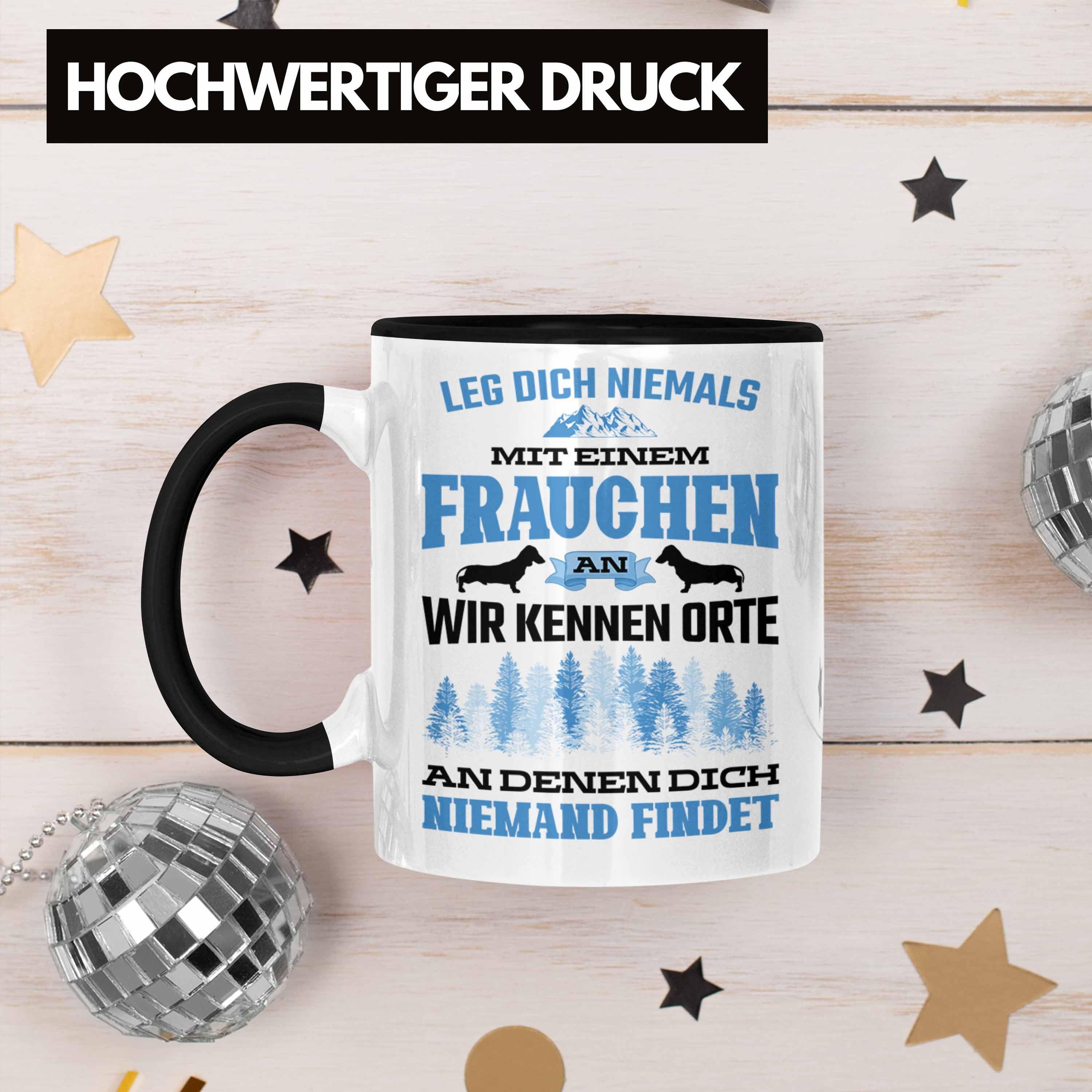 Frauchen Spruch Hund - Trendation Schwarz Tasse Geschenke Geschenk Lustig Trendation Hundebesitzerin Tasse