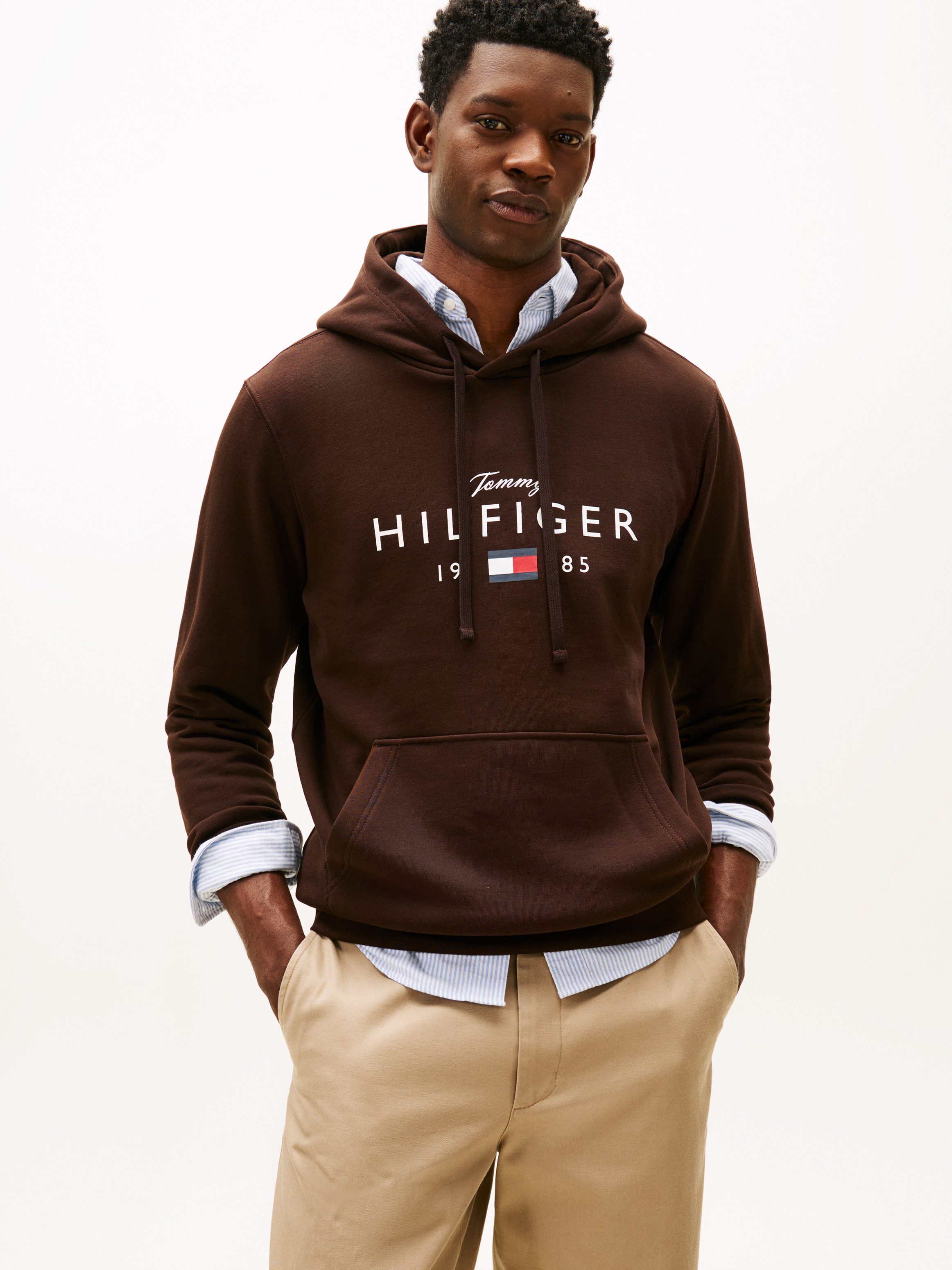 Tommy Hilfiger Hoodie BRAND LOVE BIG HILFIGER mit Logo-Grafik, normale Pass günstig online kaufen