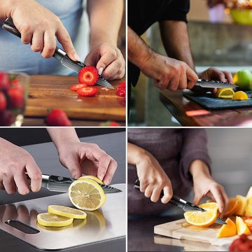 MDHAND Schälmesser 3,5-Zoll-Obstmesser, 7CR17 Edelstahl mit Messerscheide