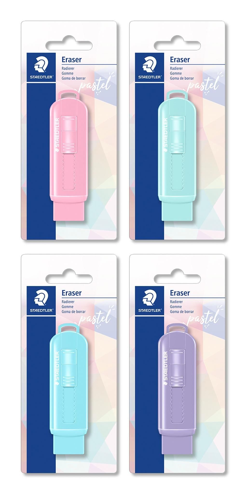 STAEDTLER Radiergummi Staedtler Radierer mit Schiebehülle Pastell