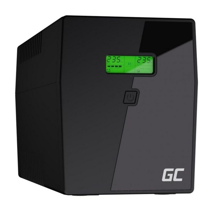 Green Cell USV-Anlage UPS/USV 1500VA 900W Unterbrechungsfreie Stromversorgung modifizierter Sinuswelle LCD Display typische Schaltzeit: 2-6 ms