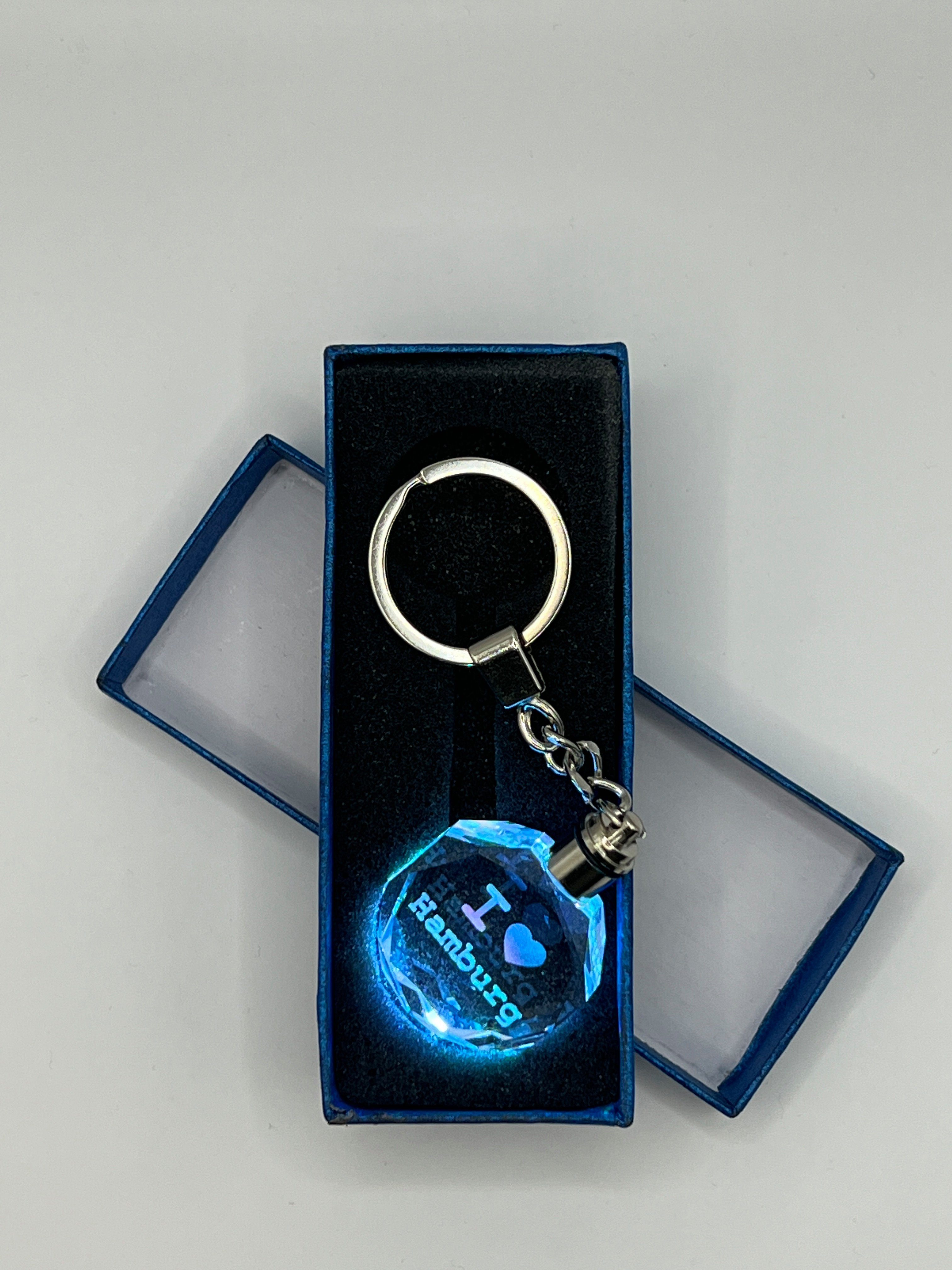 Geschenkbox Stelby LED mit Love Hamburg I Multicolor Schlüsselanhänger Schlüsselanhänger