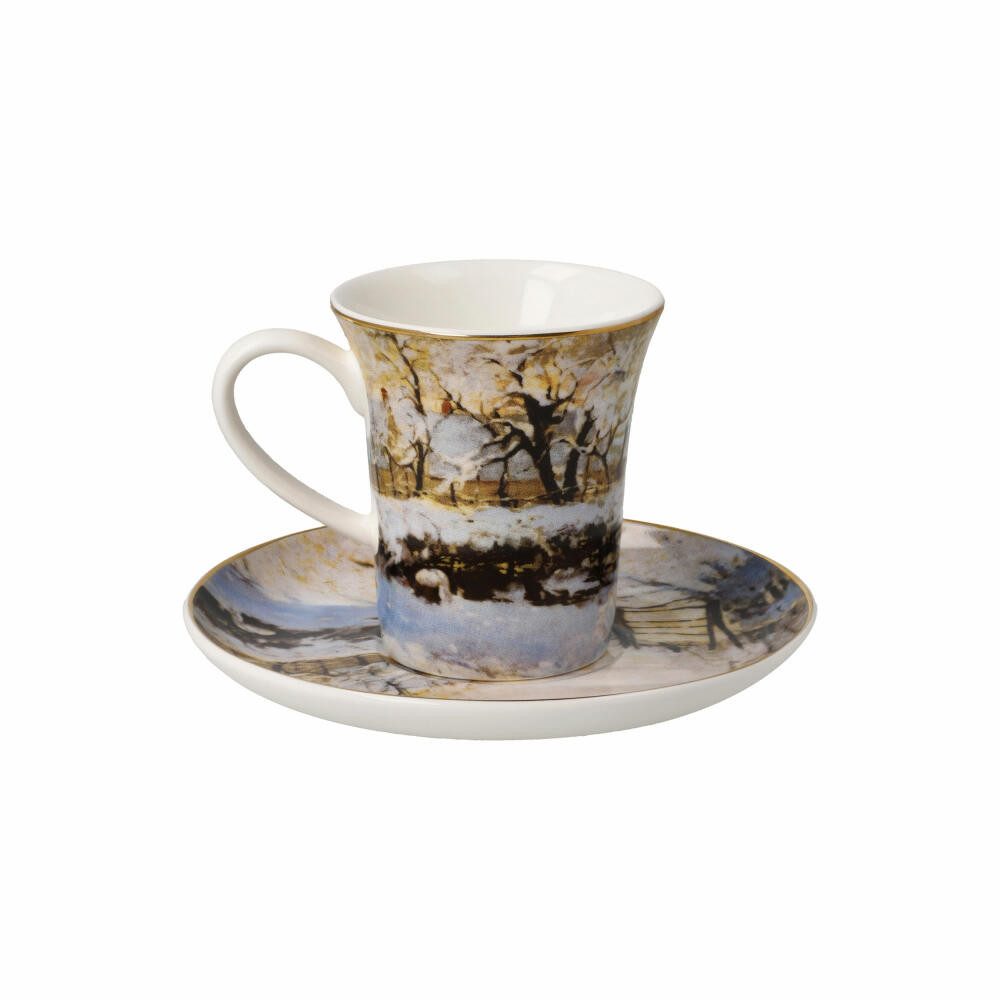 Goebel Espressotasse Claude Monnet - Die Elster, Fine Bone China