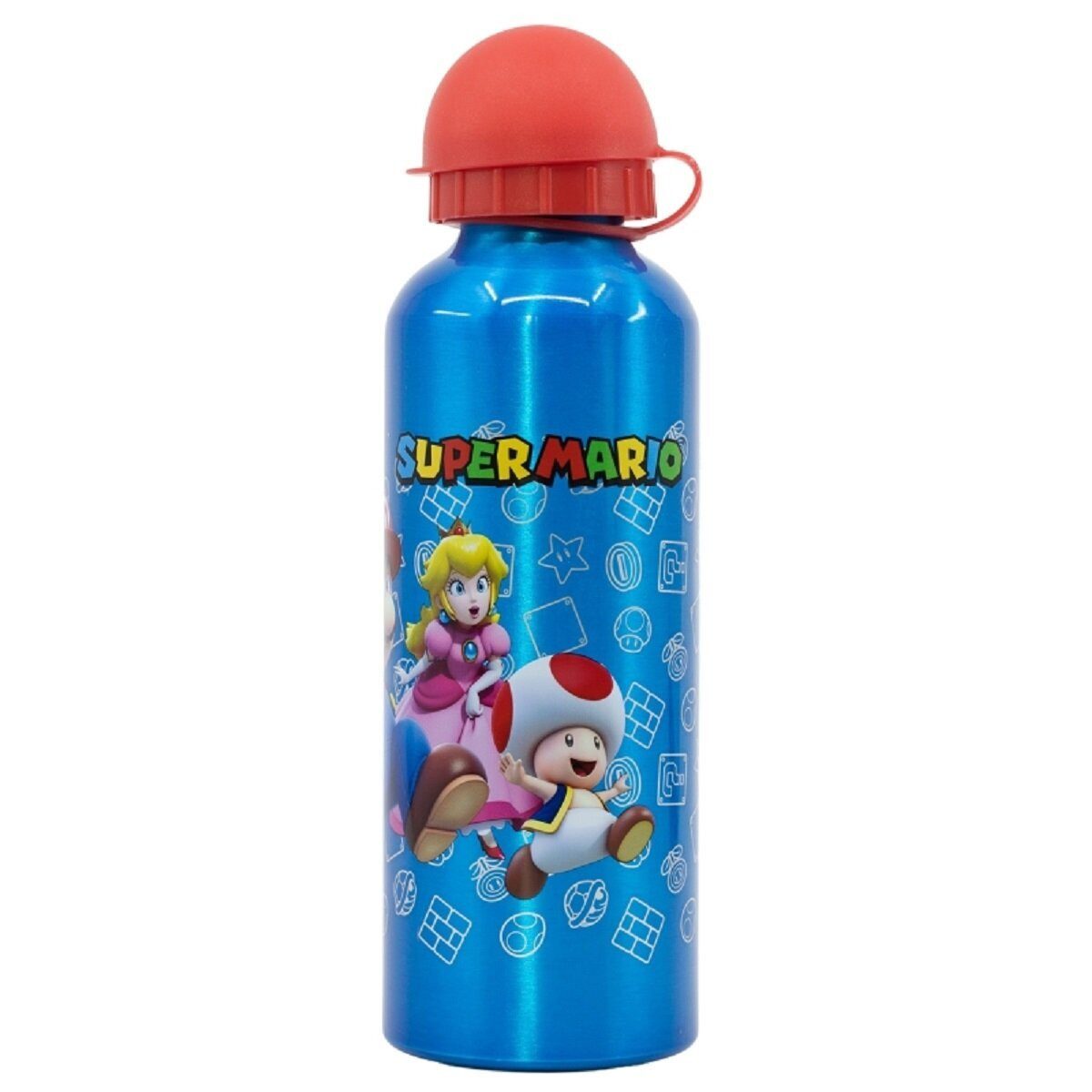 Super Mario Trinkflasche Super Mario Distorsion Aluminium Trinkflasche 530ml Ideal für Fans