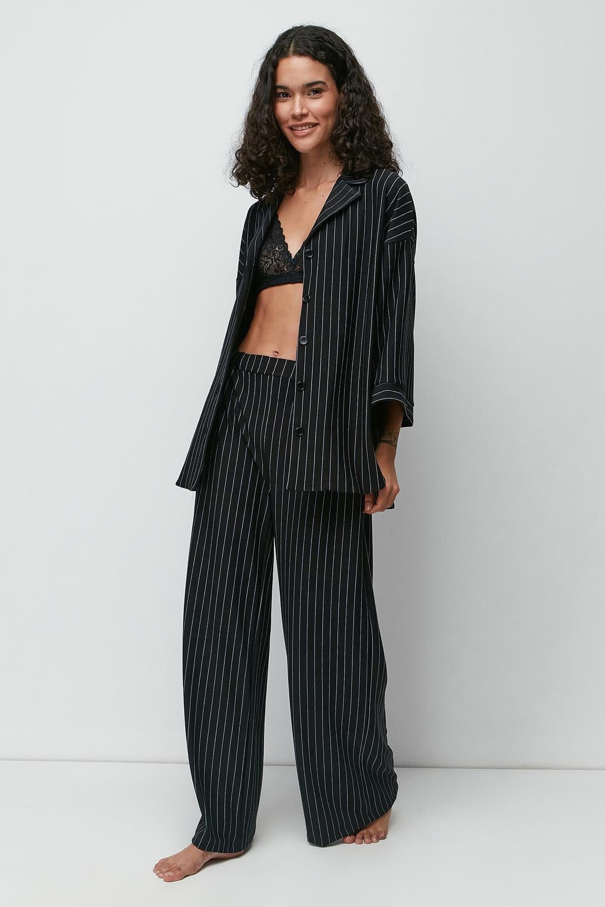 C&CITY Pantsuit Long Shirt Pants Set