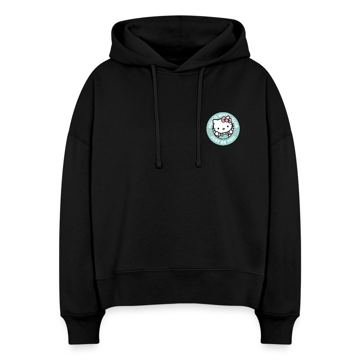 Hoodie Hello Kitty Club Just Be You Frauen Boxy Organic Hoodie