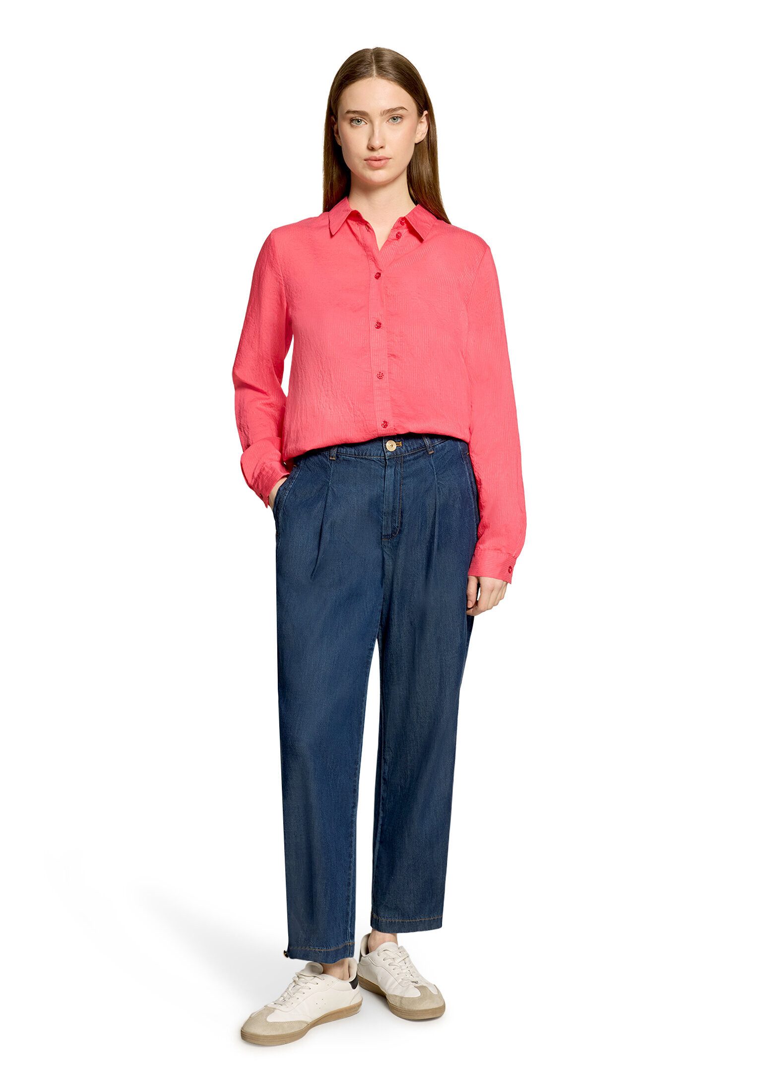 Cartoon Schlupfbluse Damen mit Raffung