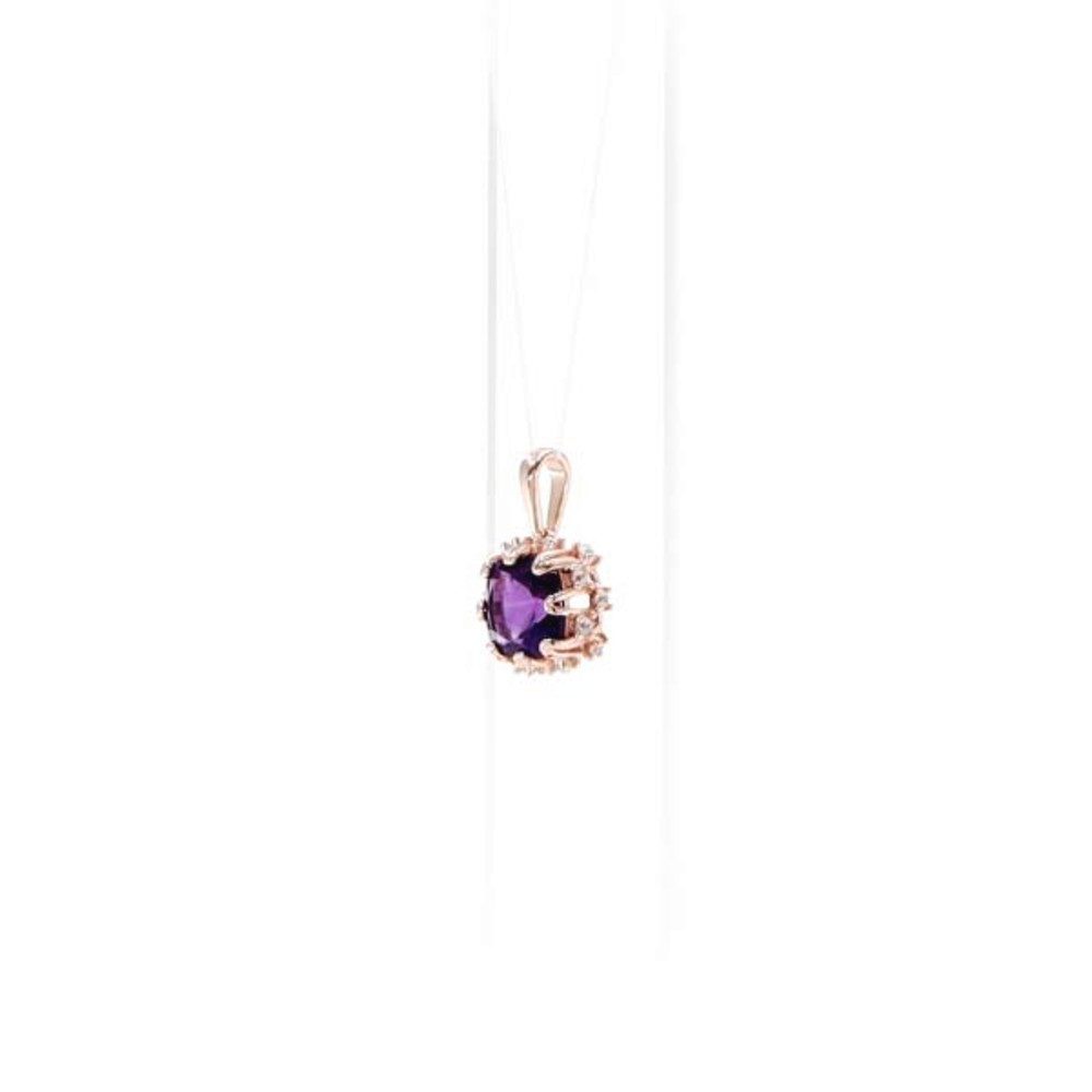 Cavill Kettenanhänger Brasilianischer Amethyst Rose vergoldet Anhänger (1-t günstig online kaufen