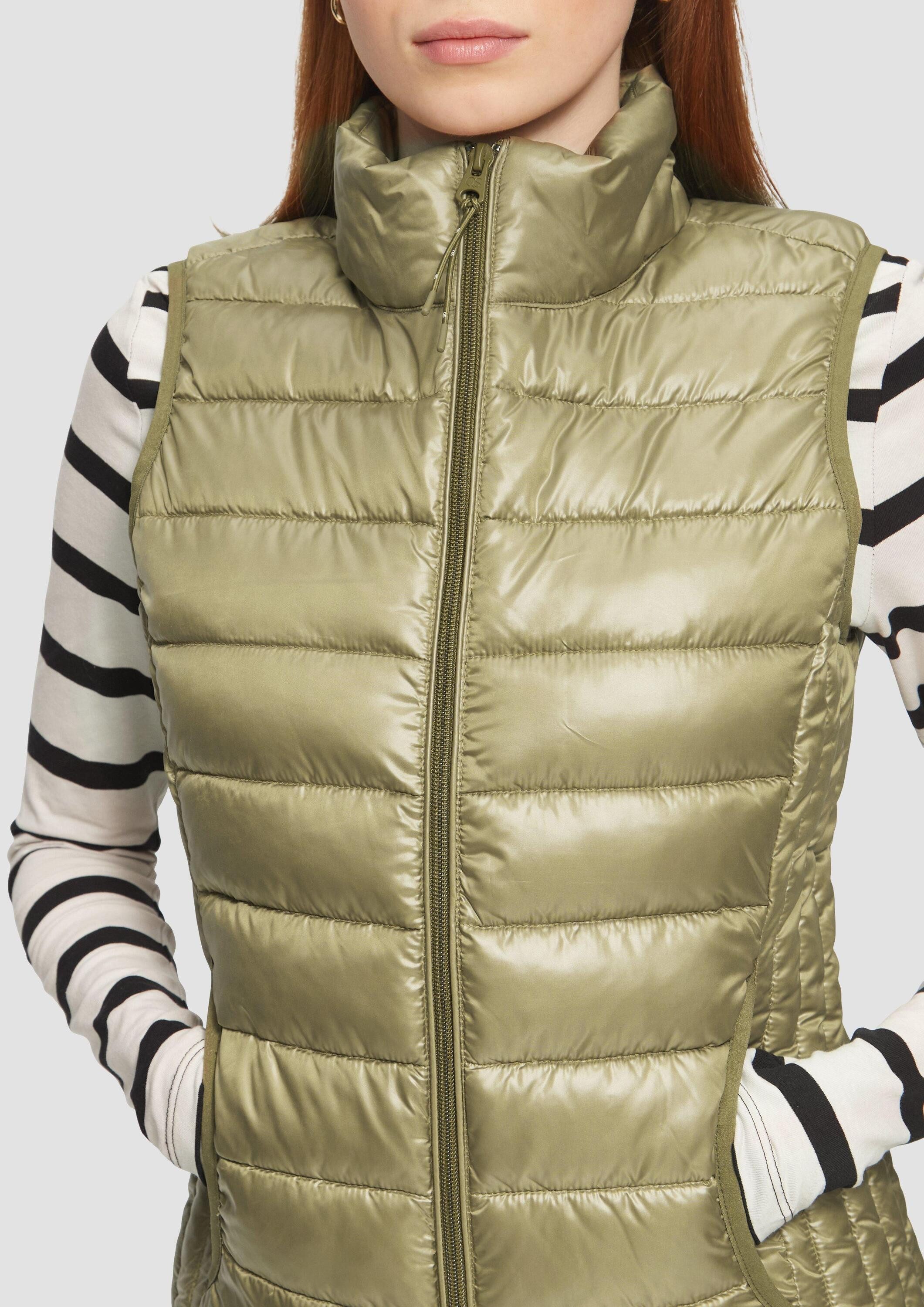 QS Outdoorjacke Outdoor-Weste Steppweste mit Stehkragen