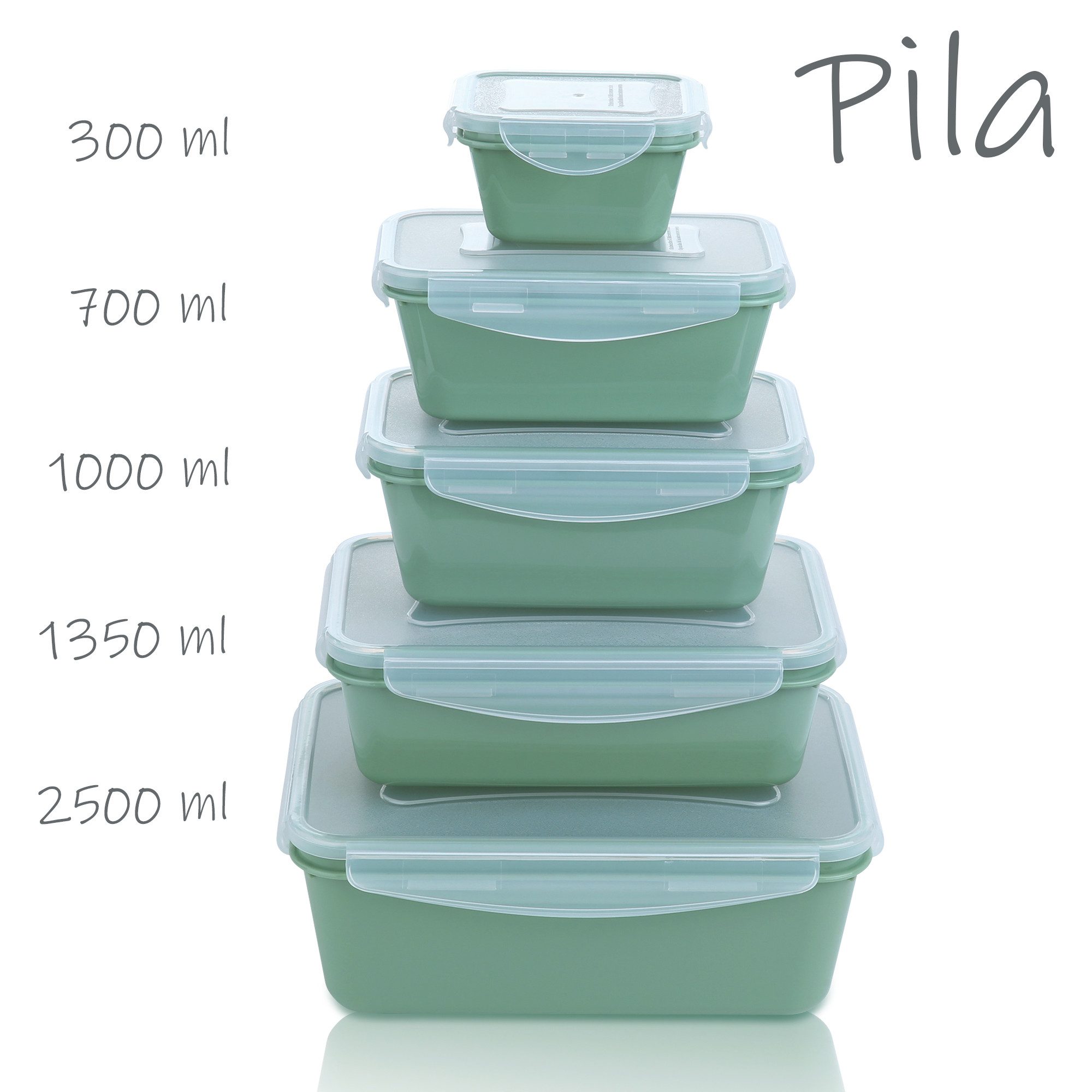 yourGEAR Frischhaltedose your GEAR Pila Set - 6 Frischhaltedosen mit Deckel à 300 ml – Bild 4 von 5