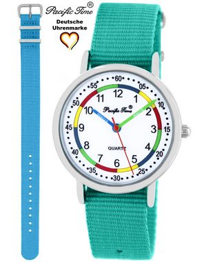 Pacific Time Quarzuhr Set Kinder Armbanduhr First Lernuhr Wechselarmband, Mix und Match Design - Gratis Versand