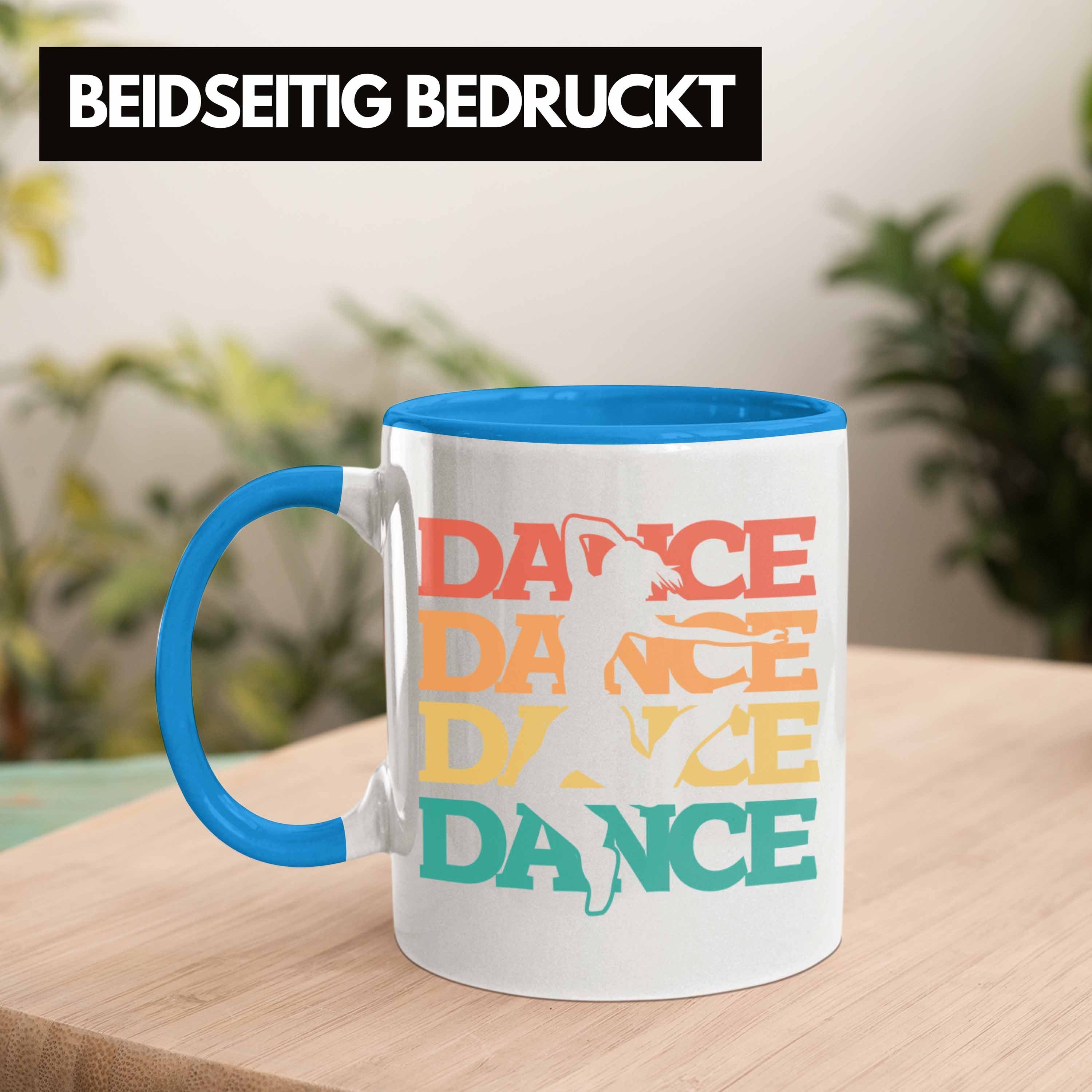 Tanzlehrer Lustige Tänzer Tanzbegeisterte D Trendation Tasse Grafik Tasse für Blau Geschenk