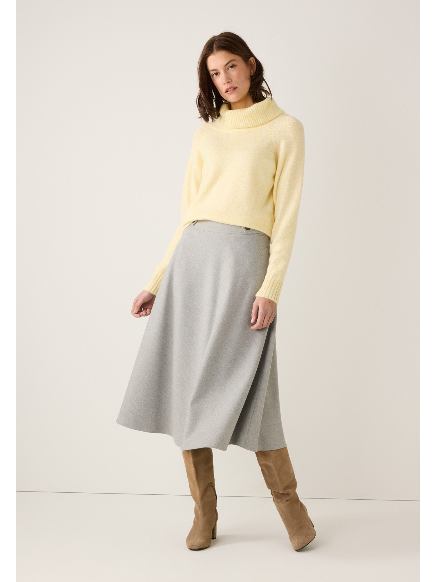 MORE&MORE Rundhalspullover kuscheliger Wohlfühlpullover günstig online kaufen