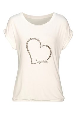 LASCANA T-Shirt (1-tlg) mit Logo-Print