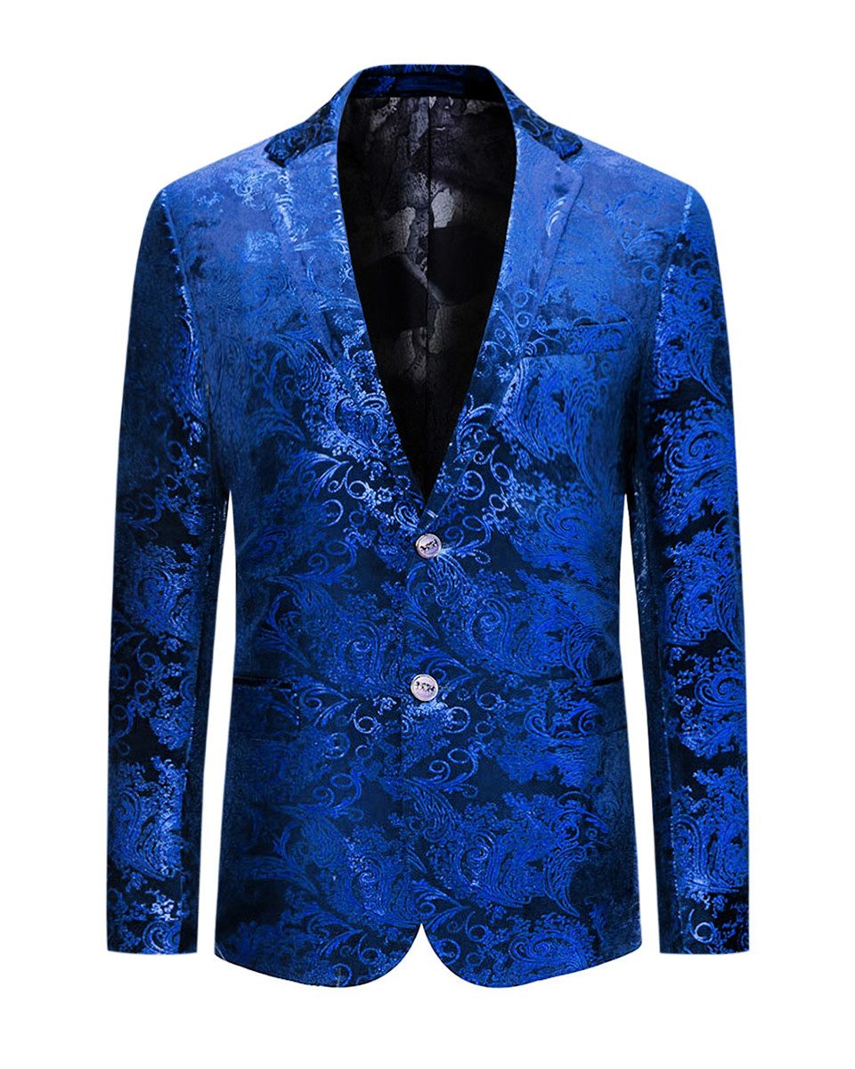 Allthemen Sakko Herren 2 Knöpfe Pailletten Blazer für Party