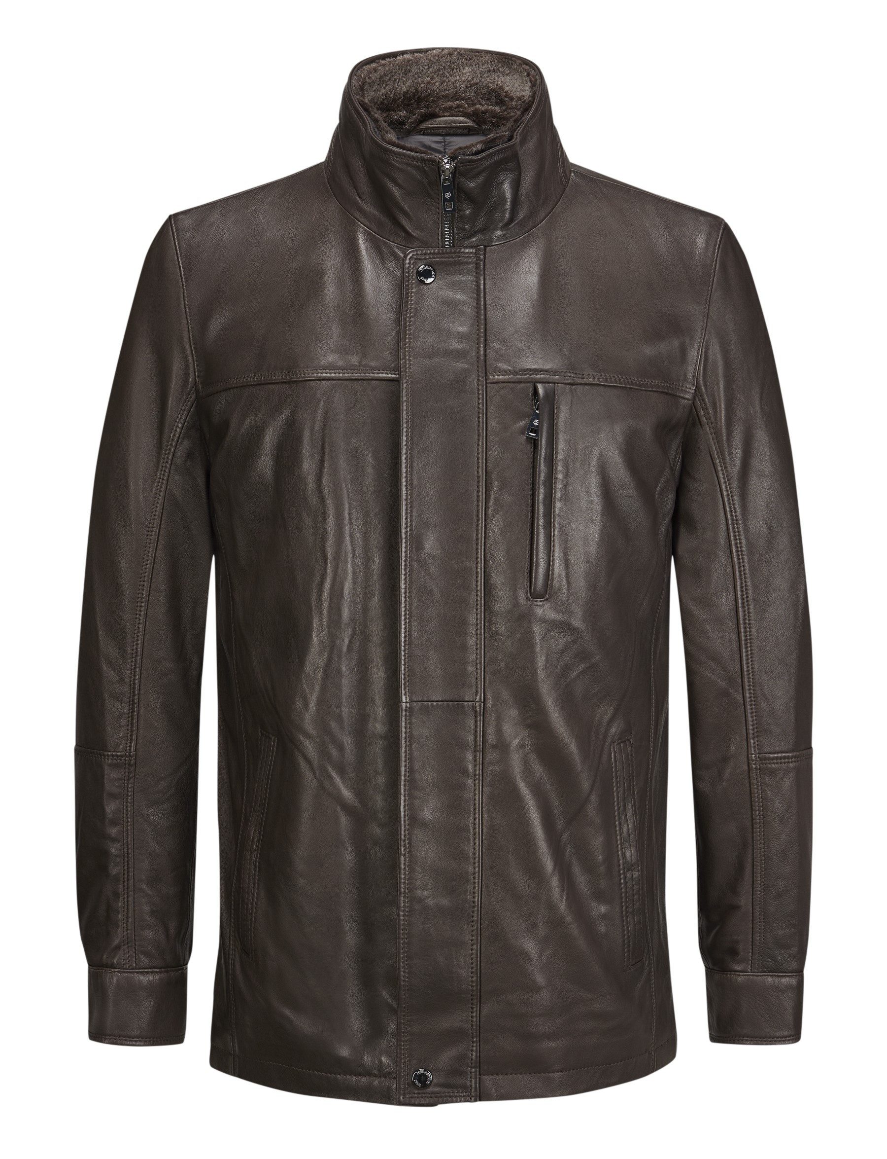 Milestone Lederjacke MSBernardo mit abnehmbarem Windschutz günstig online kaufen