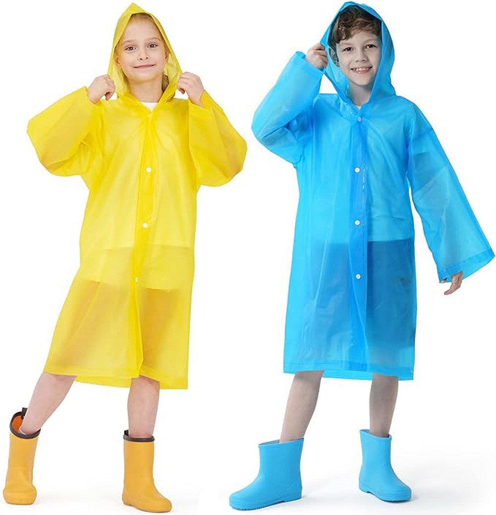 Fivejoy Regenjacke 2 tlg-Regenponcho Kinder Wiederverwendbar Wasserdicht Regencape Unisex (1-St)