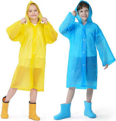 Fivejoy Regenjacke 2 tlg-Regenponcho Kinder Wiederverwendbar Wasserdicht Regencape Unisex (1-St)