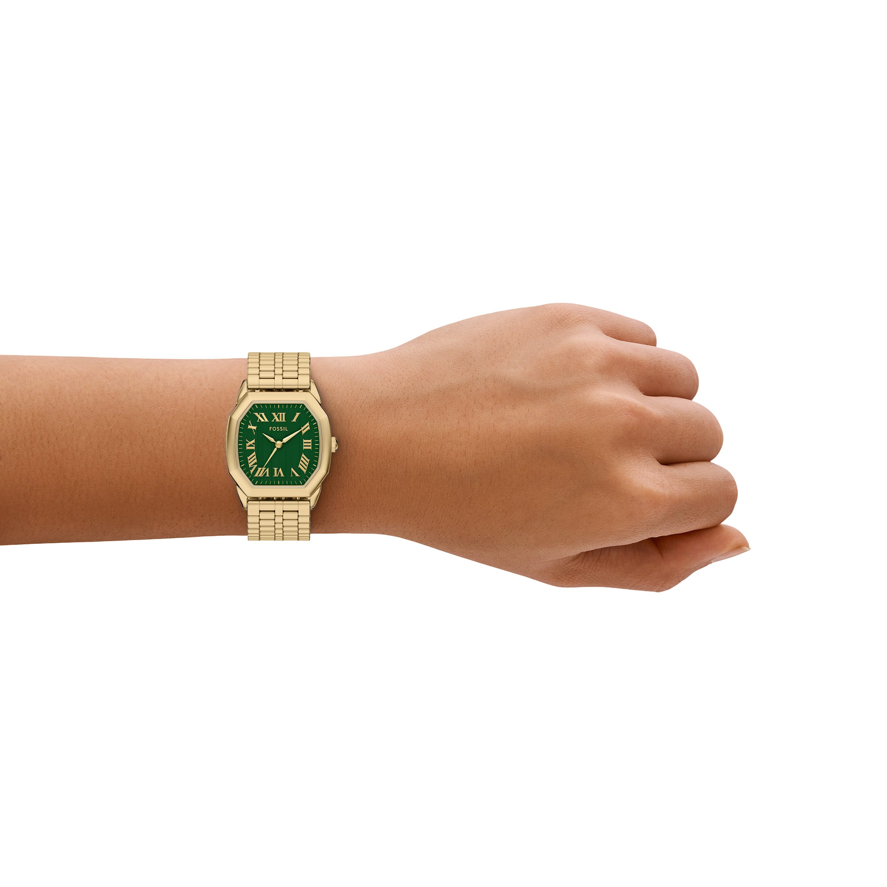 Fossil Quarzuhr HARLOW ES5451, Armbanduhr, Damenuhr, Edelstahlarmband, analog