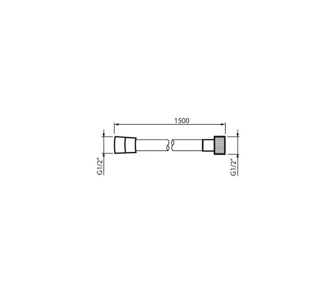 Thumbnail - TRIZERATOP Brauseschlauch Brauseschlauch ANTI TWIST 150cm Chrom